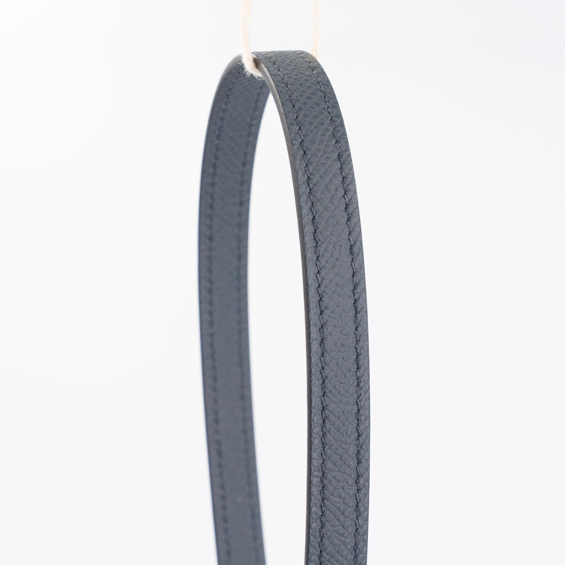Excellent ( Rank SA ) HERMÈS Hermesaway phone case Gris misty (H0) Bleu Zanzibar (B3) Noir (89) Epsom Palladium hardware W (2024) - 4
