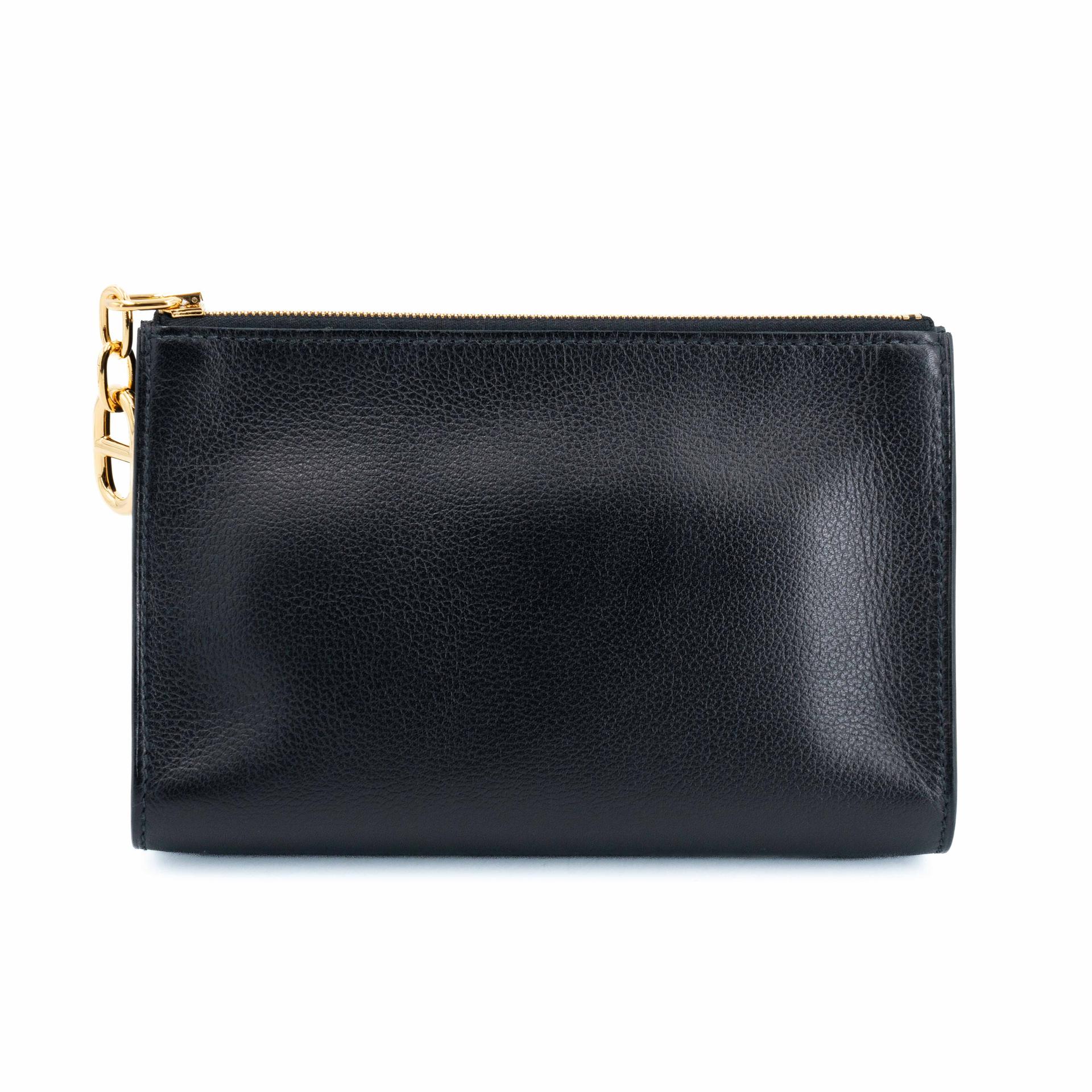 Unused ( Rank NS ) HERMÈS Zipengo Chaine d'Ancre PM pouch Noir (89) Evergrain Gold hardware B (2023) - 1