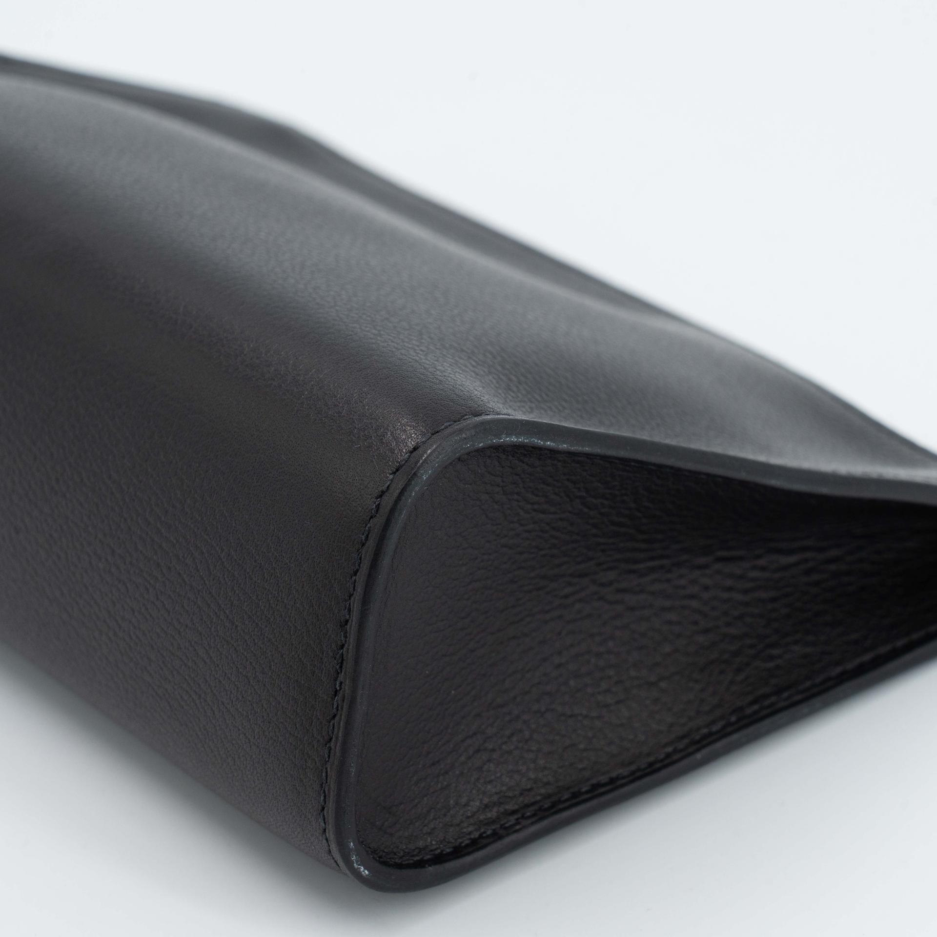 Unused ( Rank NS ) HERMÈS Zipengo Chaine d'Ancre PM pouch Noir (89) Evergrain Gold hardware B (2023) - 8