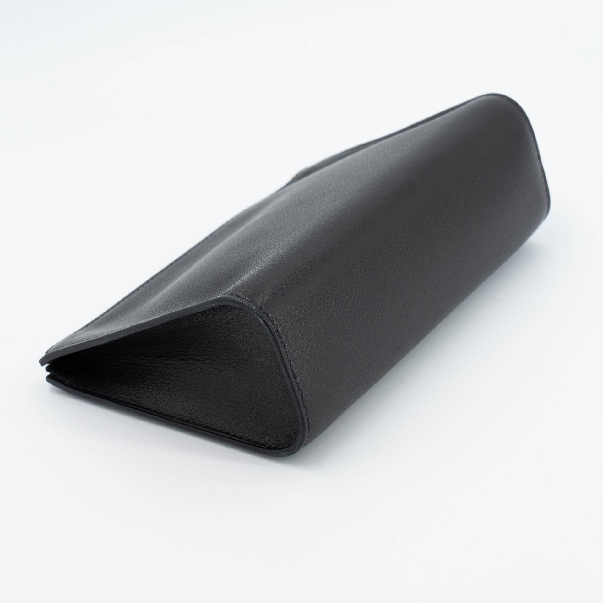 Unused ( Rank NS ) HERMÈS Zipengo Chaine d'Ancre PM pouch Noir (89) Evergrain Gold hardware B (2023) - 6