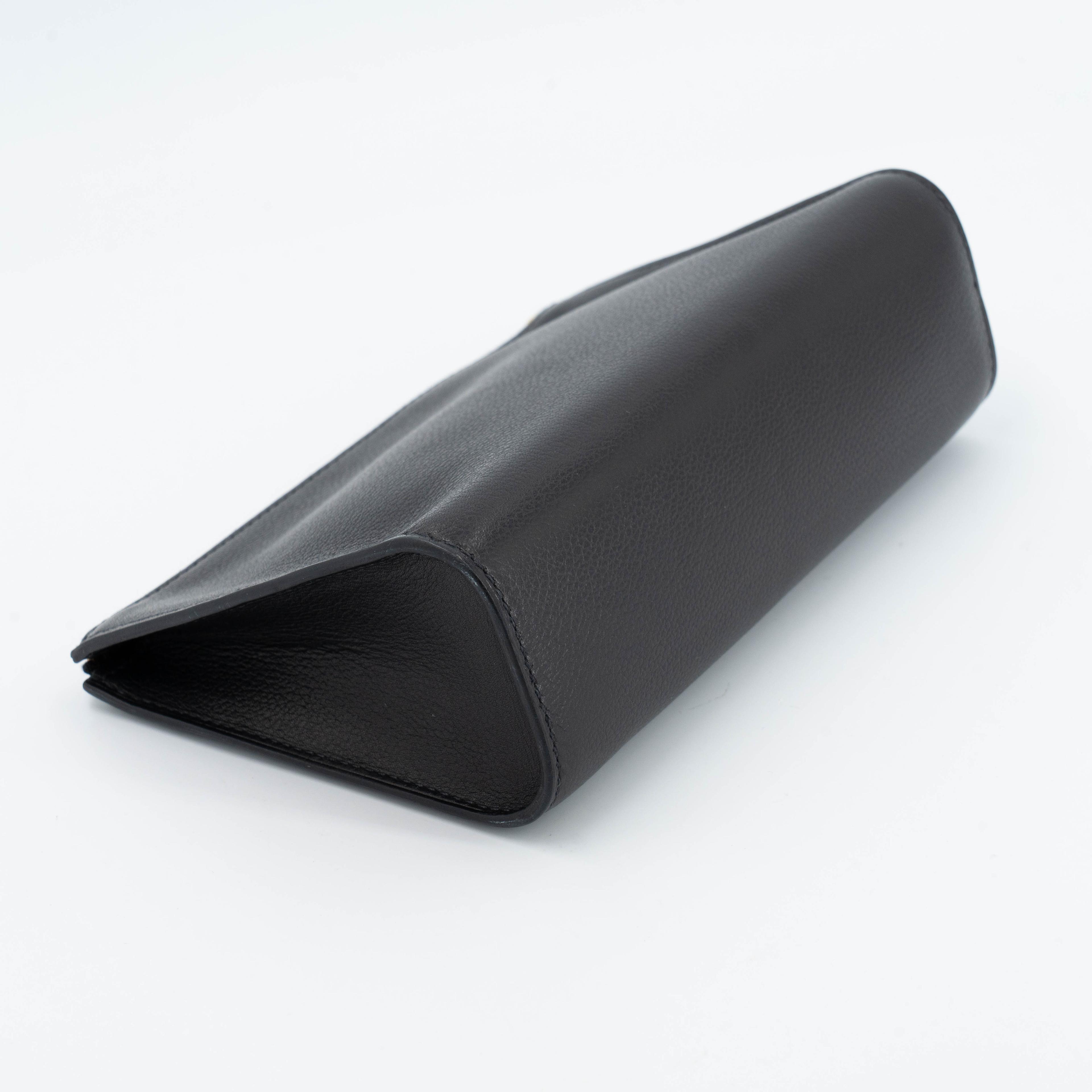 未使用保存品 HERMÈS 愛馬仕 Zipengo Chaine d'Ancre PM 錨鏈手拿包 / 收納包 89 黑色 Noir (Black) Evergrain皮 金扣 B刻 2023年 - 6