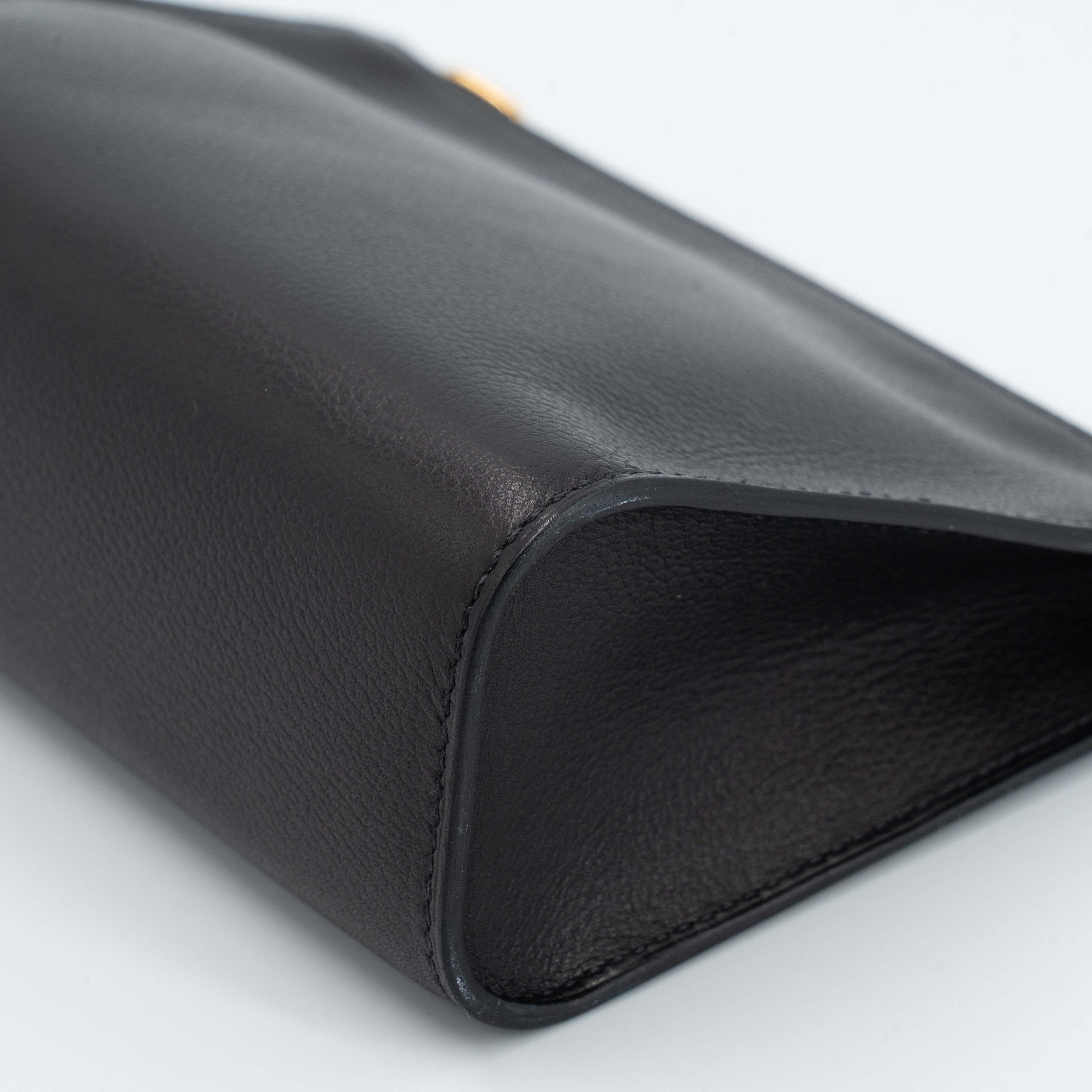 未使用保存品 HERMÈS 愛馬仕 Zipengo Chaine d'Ancre PM 錨鏈手拿包 / 收納包 89 黑色 Noir (Black) Evergrain皮 金扣 B刻 2023年 - 9