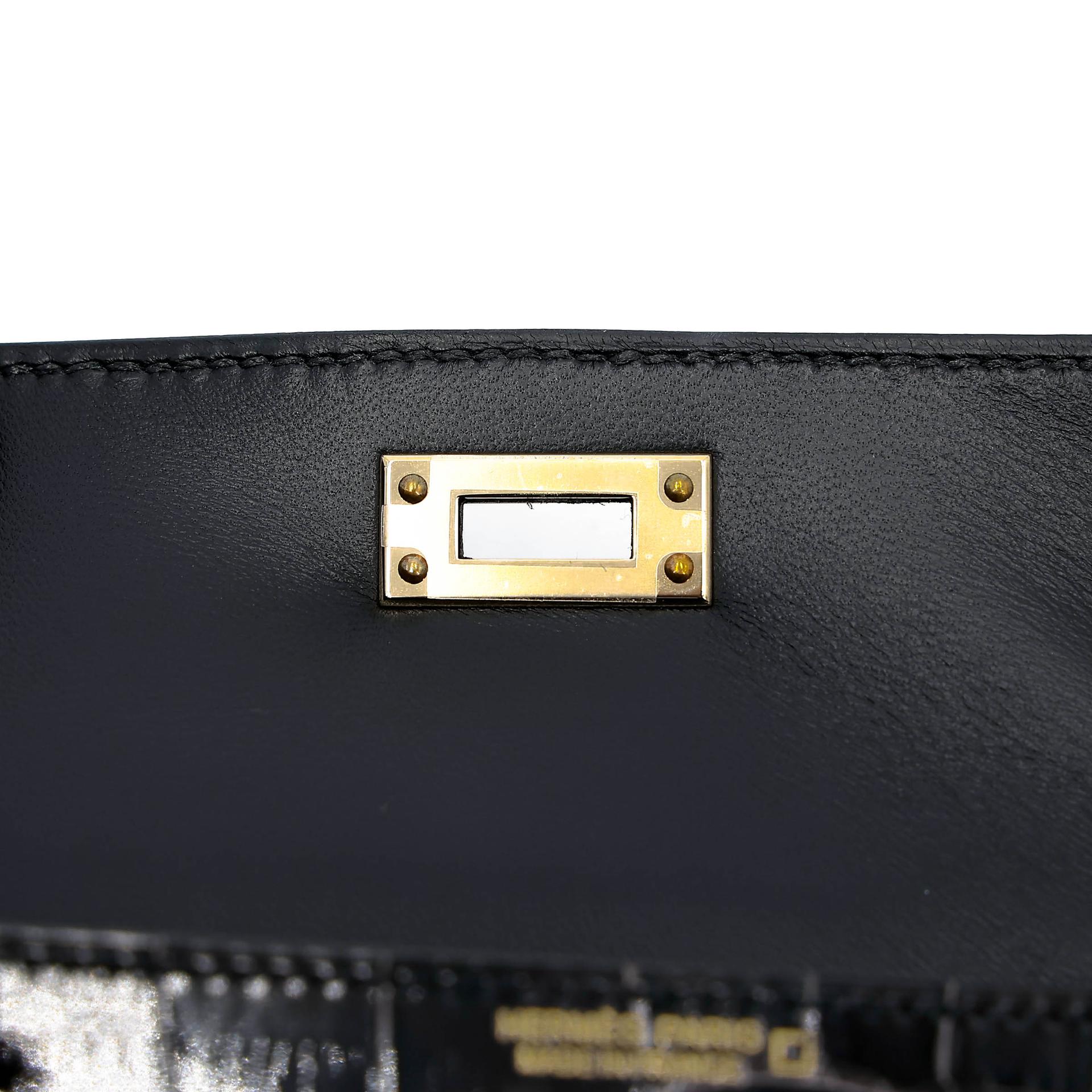 ランク N 新品 HERMÈS エルメス ミニケリー2 グラファイト (88) クロコダイル アリゲーター リセ シャンパンゴールド金具 K刻印 (2025) - 11