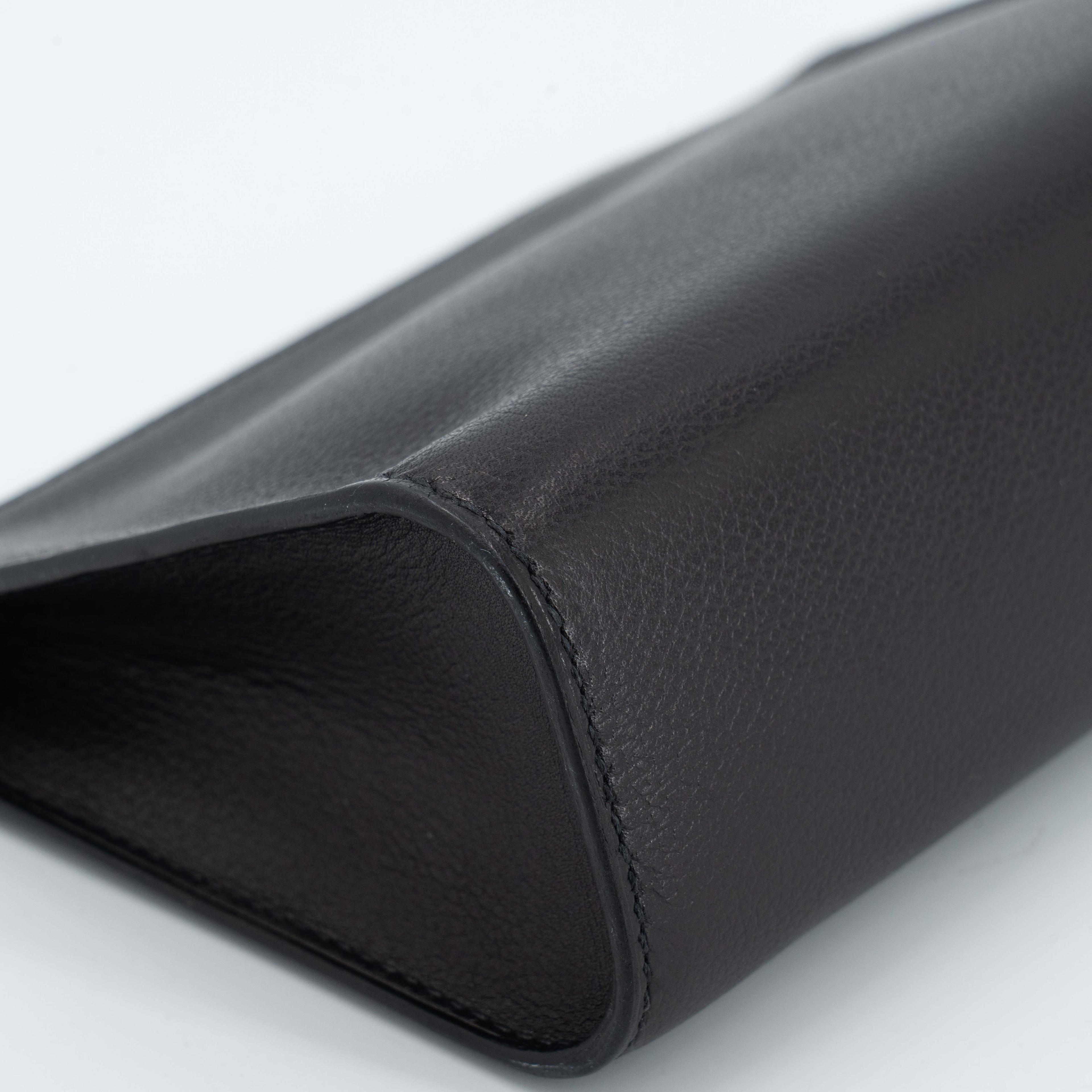 未使用保存品 HERMÈS 愛馬仕 Zipengo Chaine d'Ancre PM 錨鏈手拿包 / 收納包 89 黑色 Noir (Black) Evergrain皮 金扣 B刻 2023年 - 7