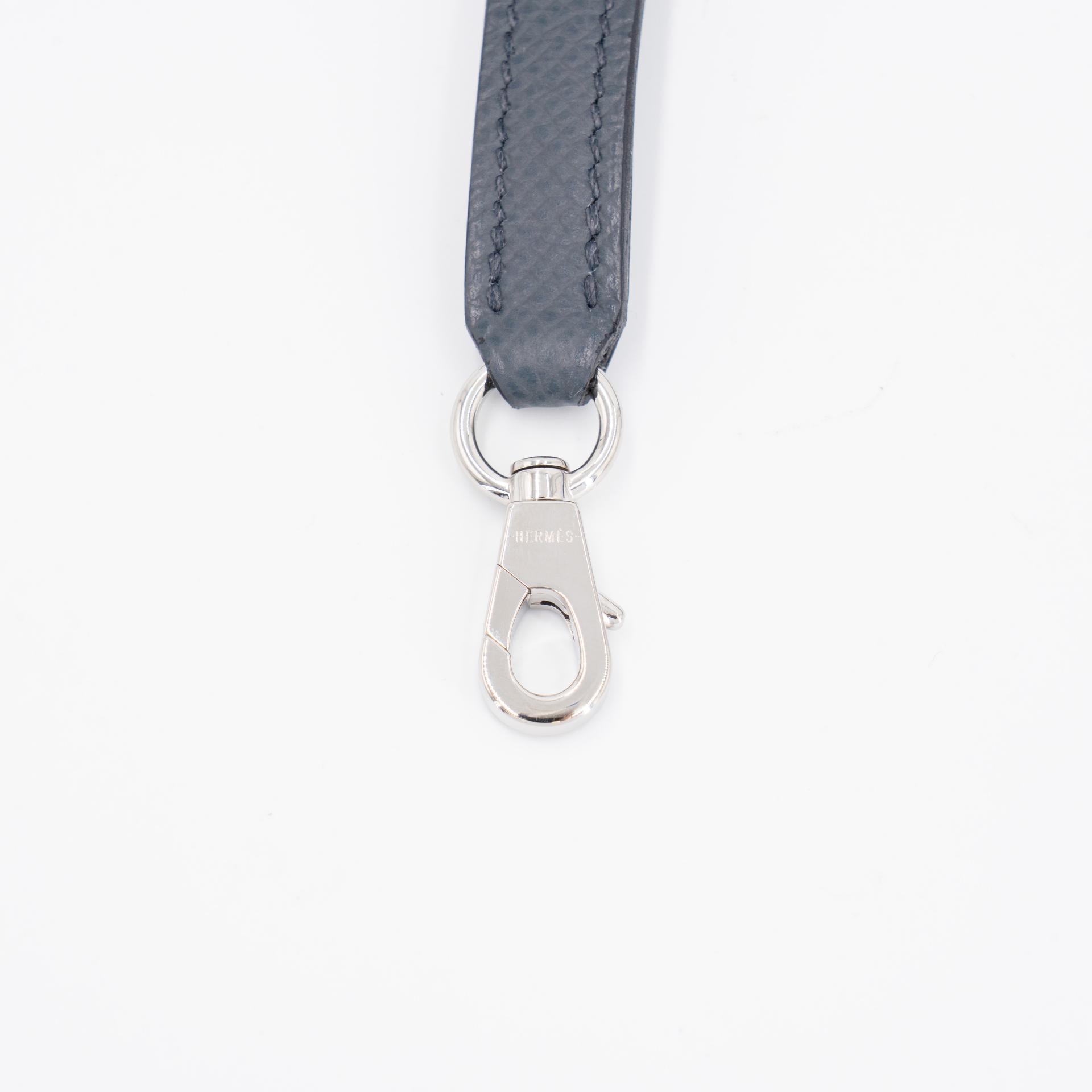 Excellent ( Rank SA ) HERMÈS Hermesaway phone case Gris misty (H0) Bleu Zanzibar (B3) Noir (89) Epsom Palladium hardware W (2024) - 19