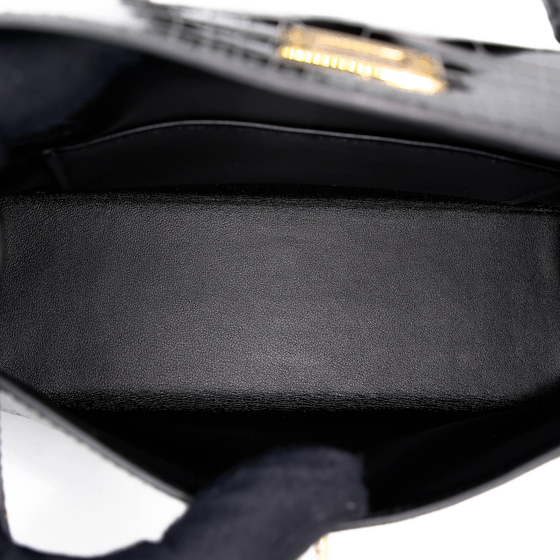 ランク N 新品 HERMÈS エルメス ミニケリー2 グラファイト (88) クロコダイル アリゲーター リセ シャンパンゴールド金具 K刻印 (2025) - 17