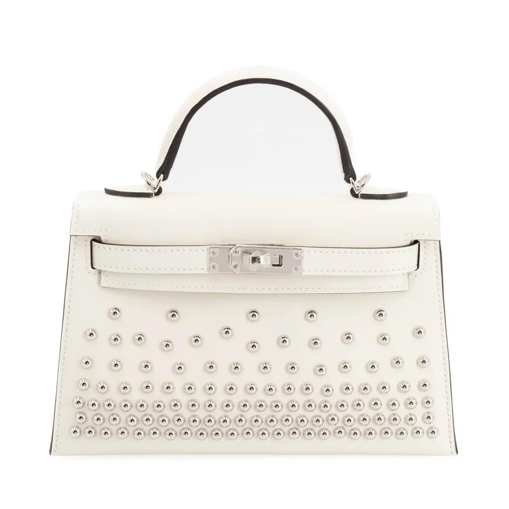 Mini Kelly II Cloute Studded Cream (S0)
