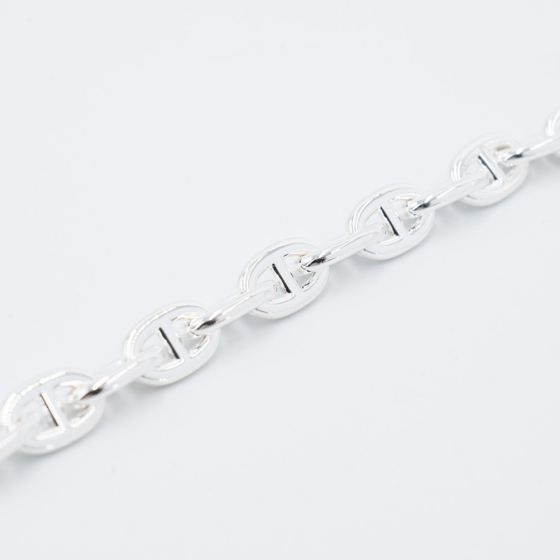 Brand New ( Rank N ) HERMÈS Chaine d'Ancre Bracelet 14M Silver Silver 925 - 8