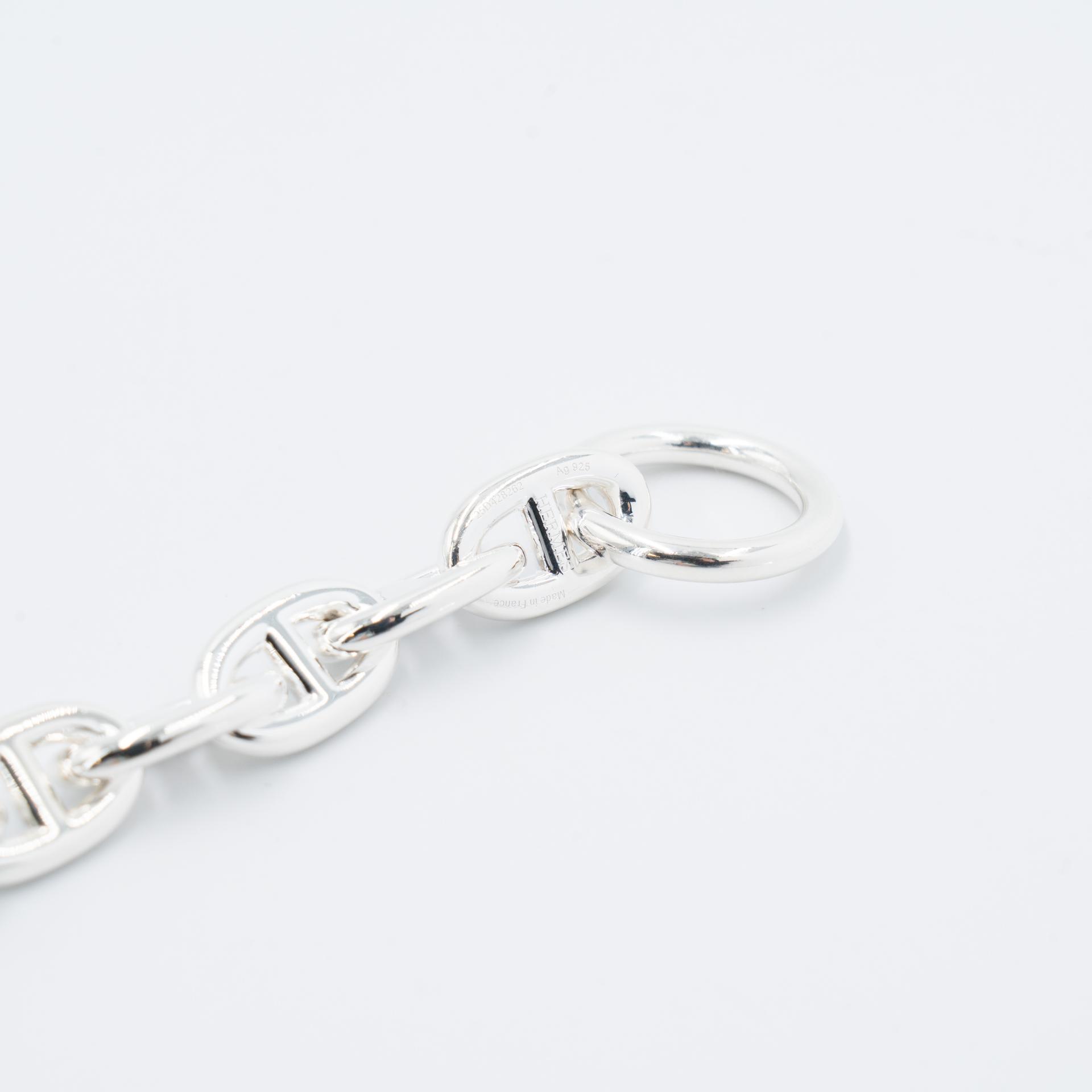 Brand New ( Rank N ) HERMÈS Chaine d'Ancre Bracelet 14M Silver Silver 925 - 5
