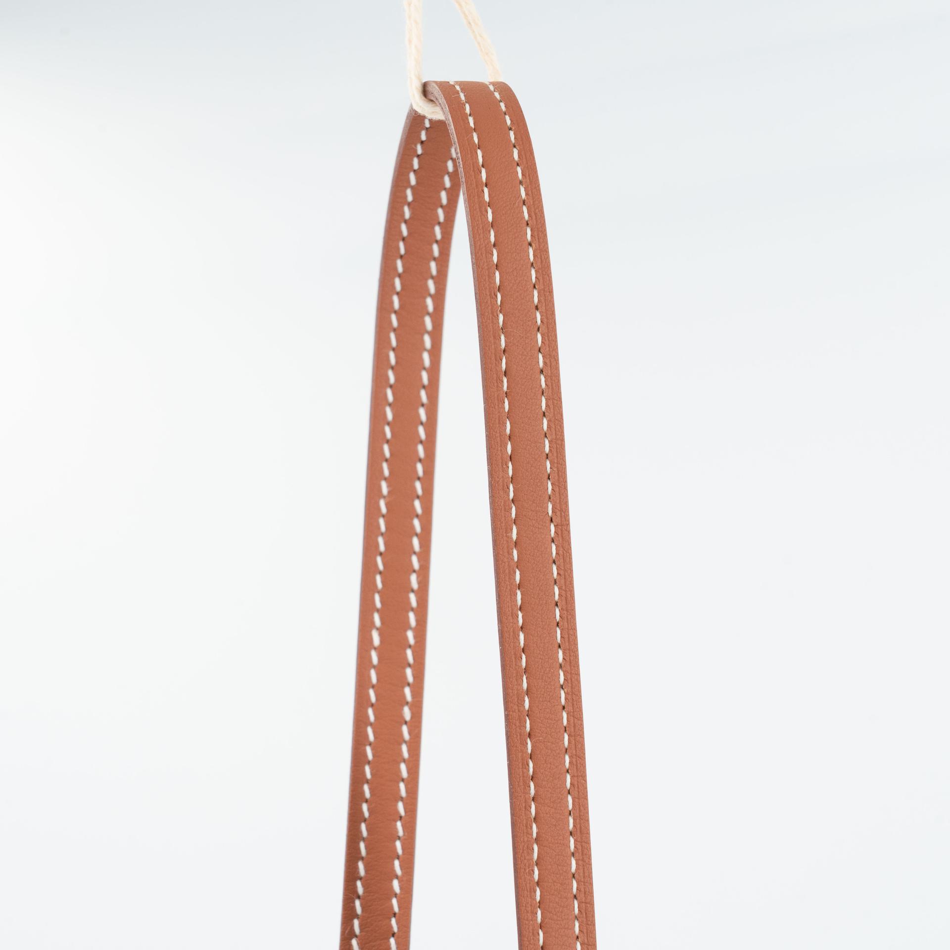 Brand New ( Rank N ) HERMÈS Plush phone bag Gold (37) Merino Wool Grizzly Swift Palladium hardware G (2026) - 4