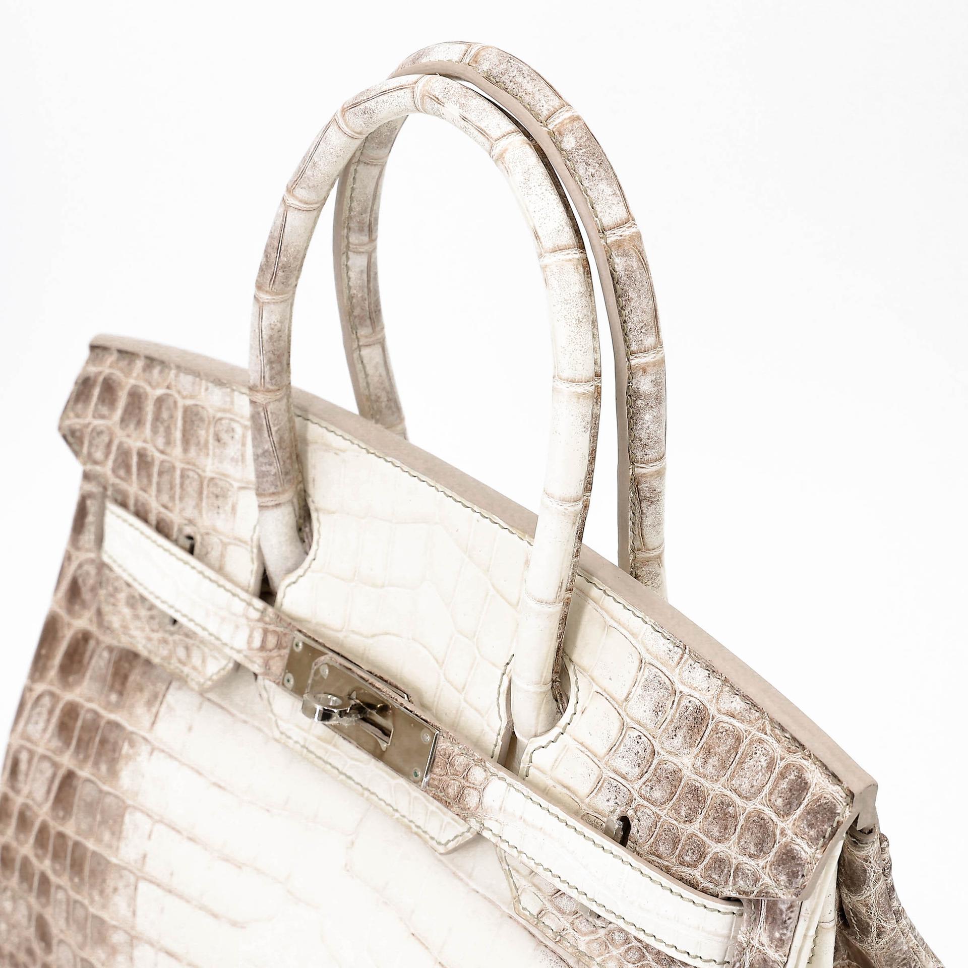 ランク SA HERMÈS エルメス 限定品 バーキン30 ヒマラヤ クロコダイル ニロティカス マット シルバー金具 X刻印 (2016) - 3