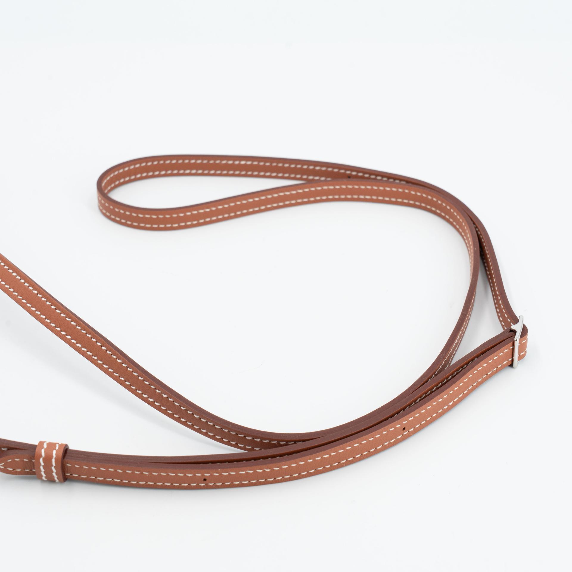 Brand New ( Rank N ) HERMÈS Plush phone bag Gold (37) Merino Wool Grizzly Swift Palladium hardware G (2026) - 6