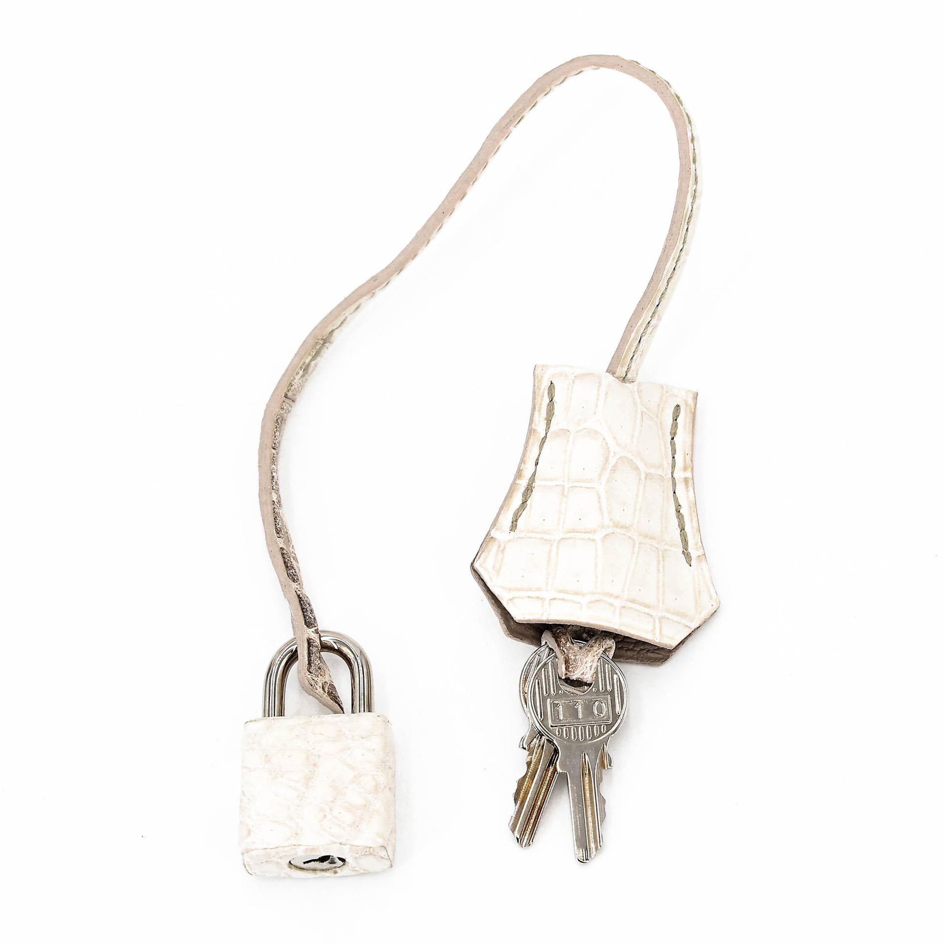 ランク SA HERMÈS エルメス 限定品 バーキン30 ヒマラヤ クロコダイル ニロティカス マット シルバー金具 X刻印 (2016) - 19
