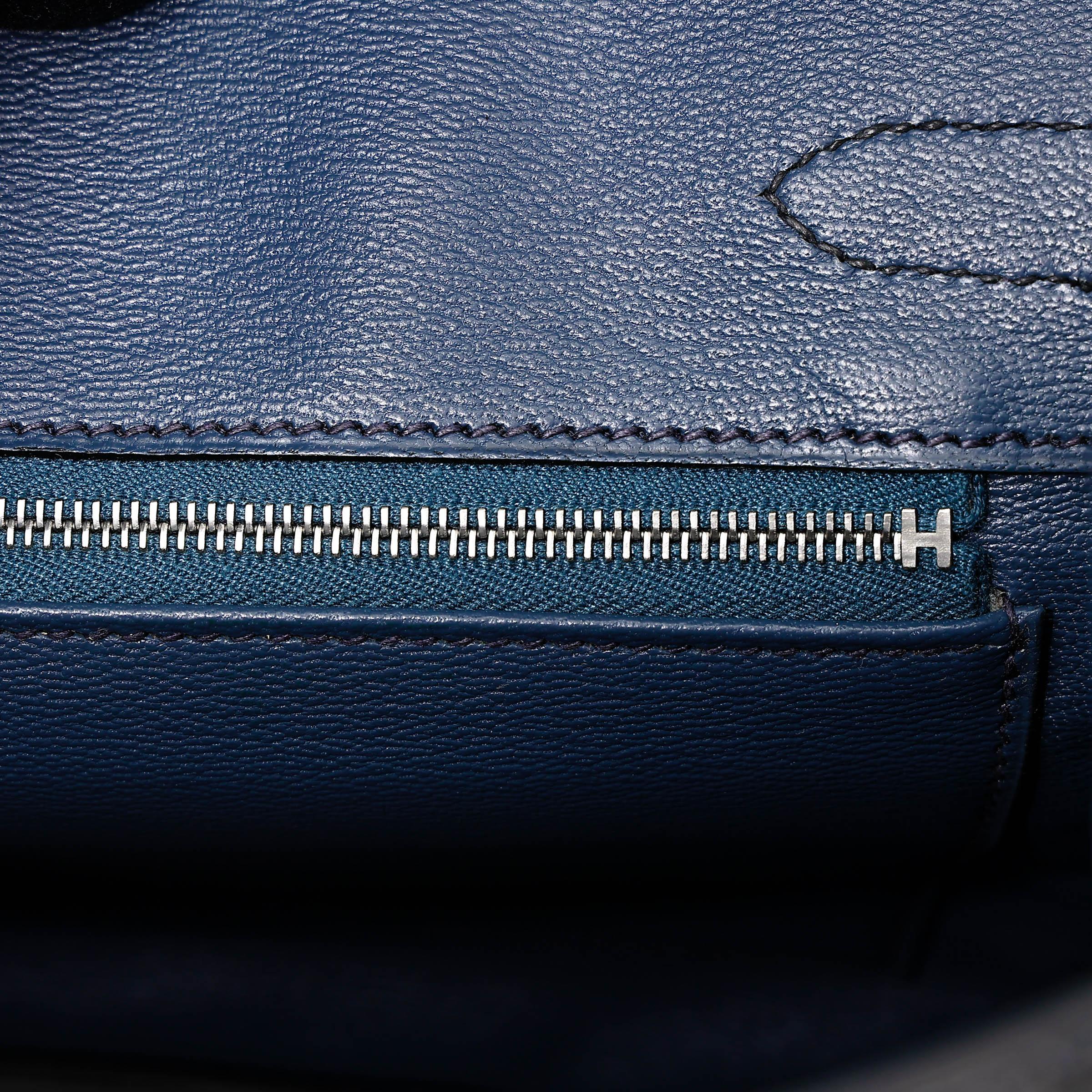 ランク NS 未使用品 HERMÈS エルメス バーキン30 ブラック (89) コルヴェール (1P) クロコダイル アリゲーター マット マットシルバー金具 □R刻印 (2014) - 15