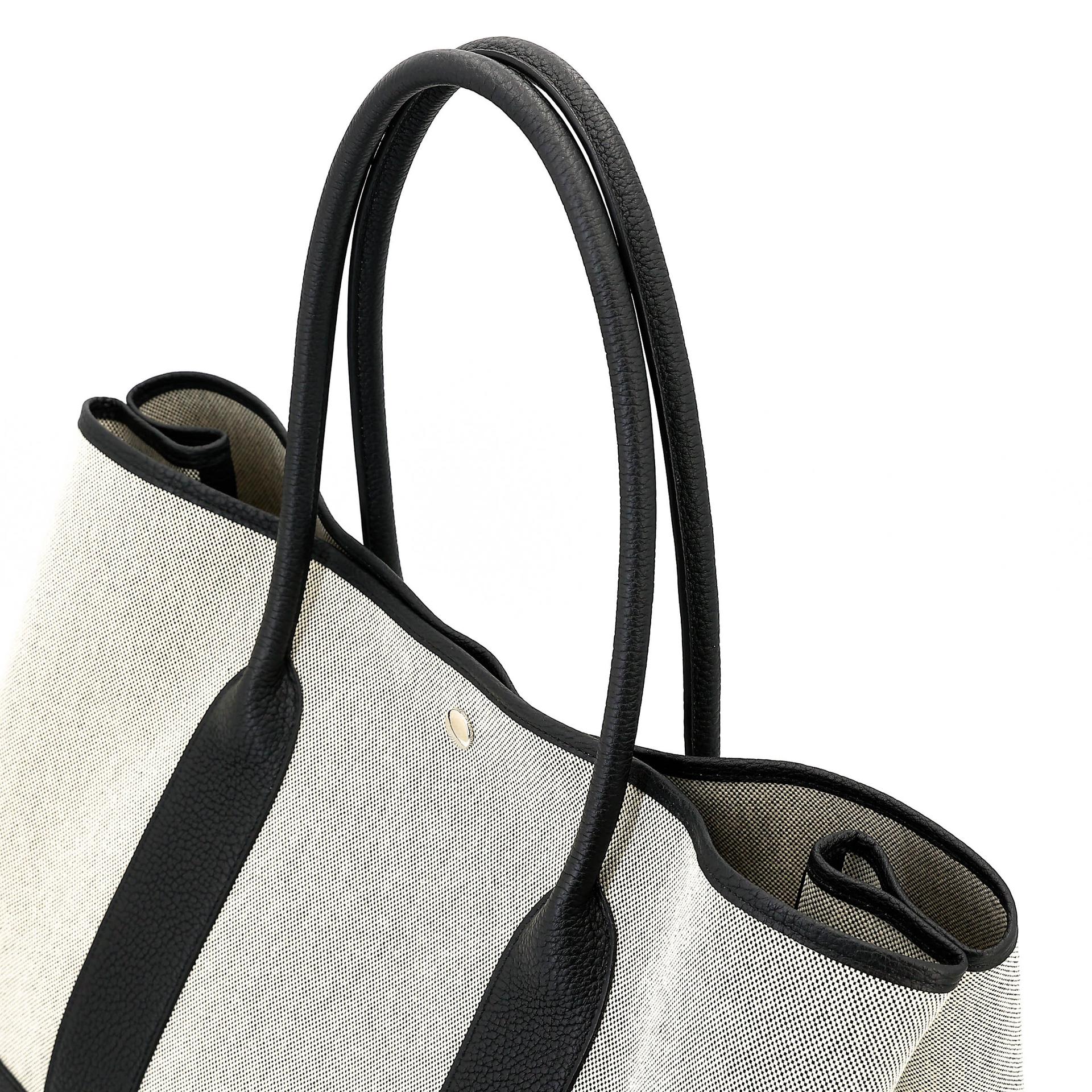 Unused ( Rank NS ) HERMÈS Neo Garden Voyage 41 Tote Bag Noir (89) Negonda Toile H canvas Palladium hardware K (2025) - 3
