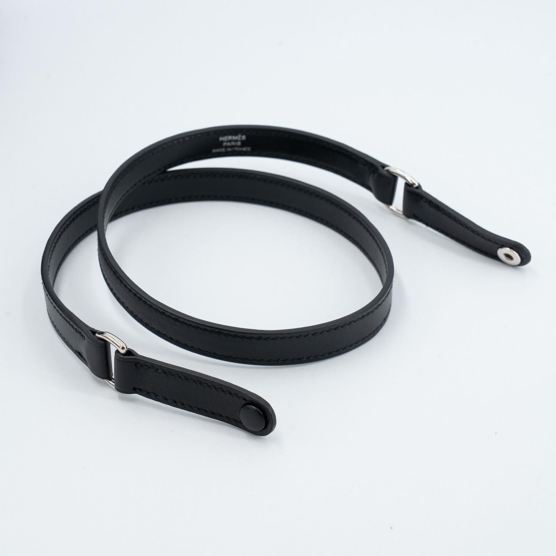 全新 HERMÈS 爱马仕 限量收藏款 Kelly Elan Cheval de bois 89 黑色 Noir (Black) Box牛皮 银扣 K刻 2025年 - 13