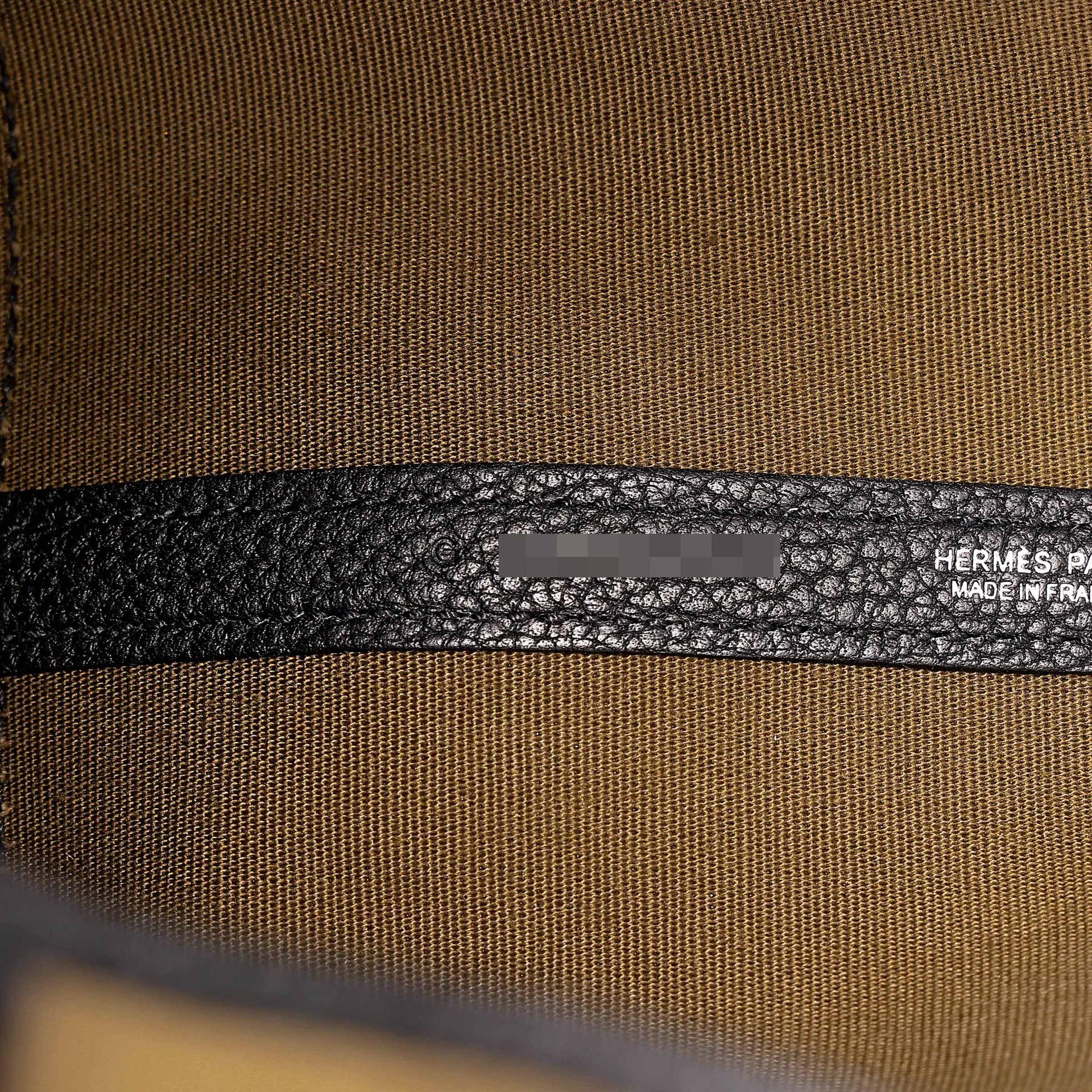 Brand New ( Rank N ) HERMÈS Neo Garden Party 23 Noir (89) Vert Olive (61) Negonda Toile Officier canvas Palladium hardware G (2026) - 13
