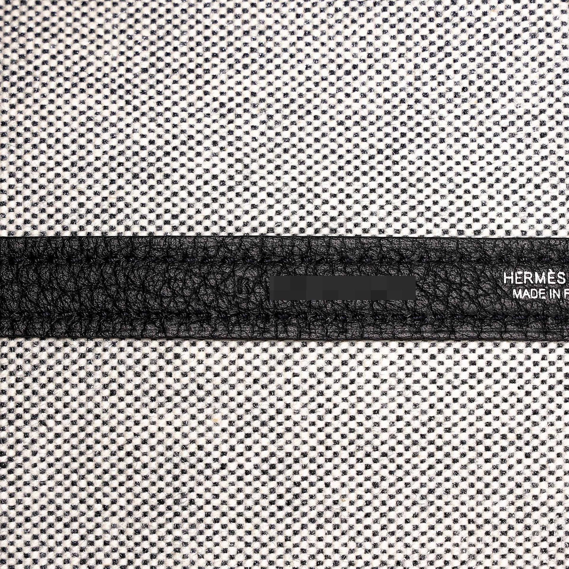 Unused ( Rank NS ) HERMÈS Neo Garden Voyage 41 Tote Bag Noir (89) Negonda Toile H canvas Palladium hardware K (2025) - 17