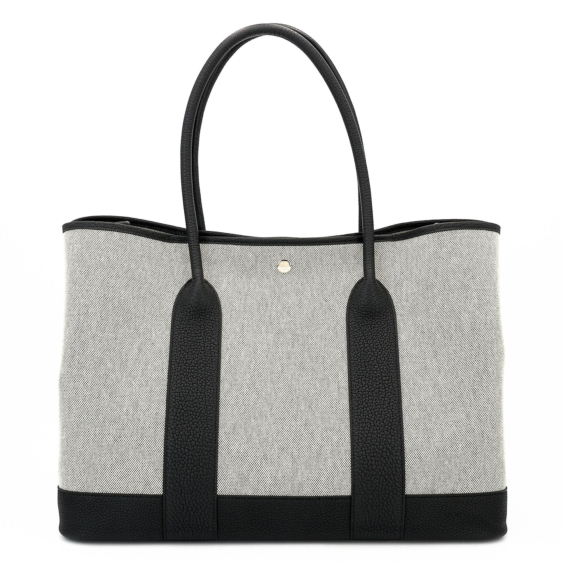 Unused ( Rank NS ) HERMÈS Neo Garden Voyage 41 Tote Bag Noir (89) Negonda Toile H canvas Palladium hardware K (2025) - 2