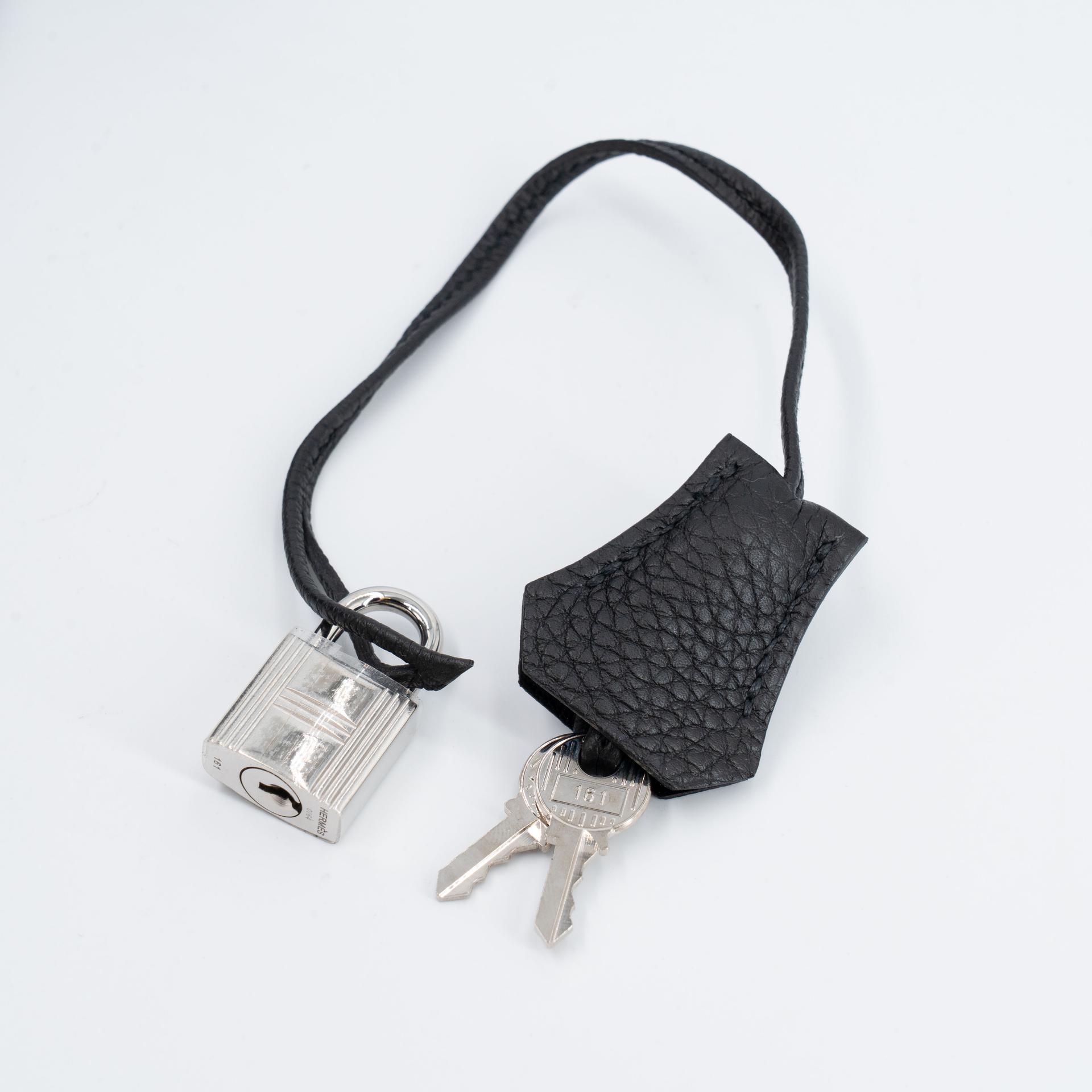 ランク NS 未使用品 HERMÈS エルメス バーキン35 ブラック (89) トゴ シルバー金具 R刻印 (2014) - 16