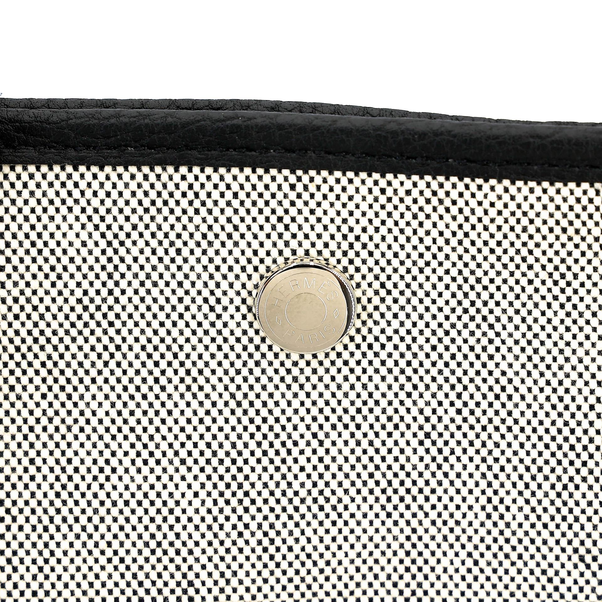 Unused ( Rank NS ) HERMÈS Neo Garden Voyage 41 Tote Bag Noir (89) Negonda Toile H canvas Palladium hardware K (2025) - 10
