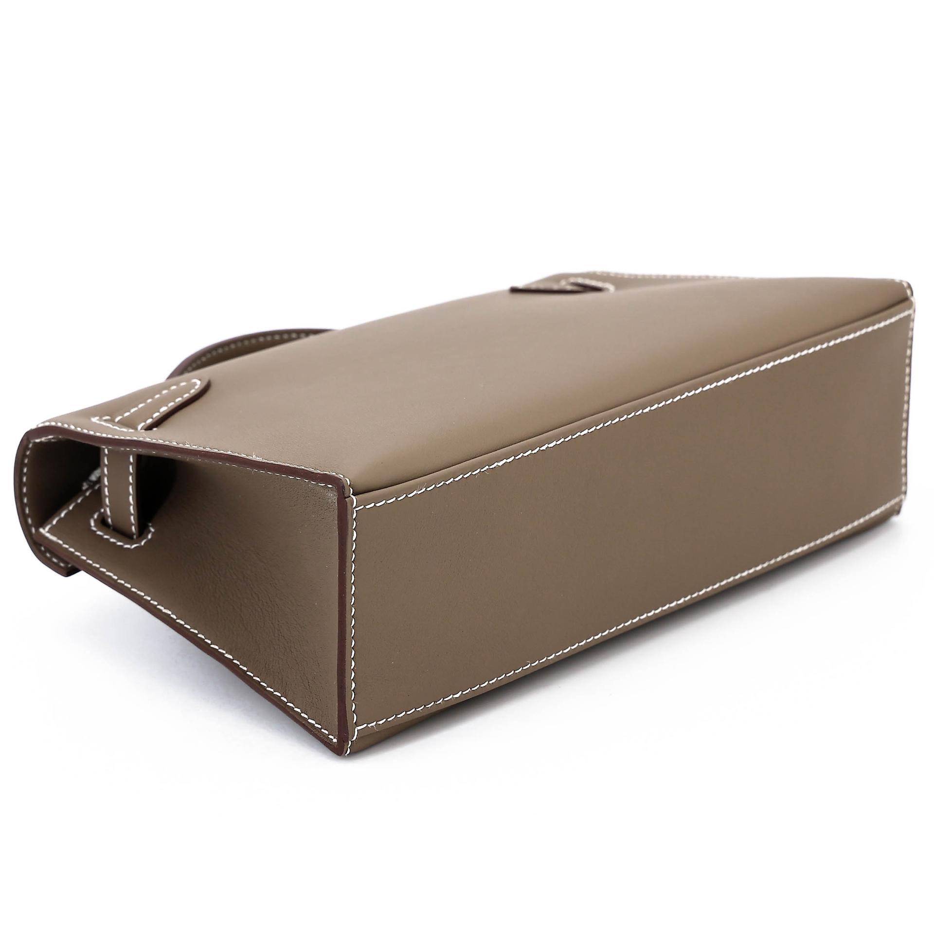 Brand New ( Rank N ) HERMÈS Kelly Pochette Etoupe (18) Swift Gold hardware G (2026) - 7