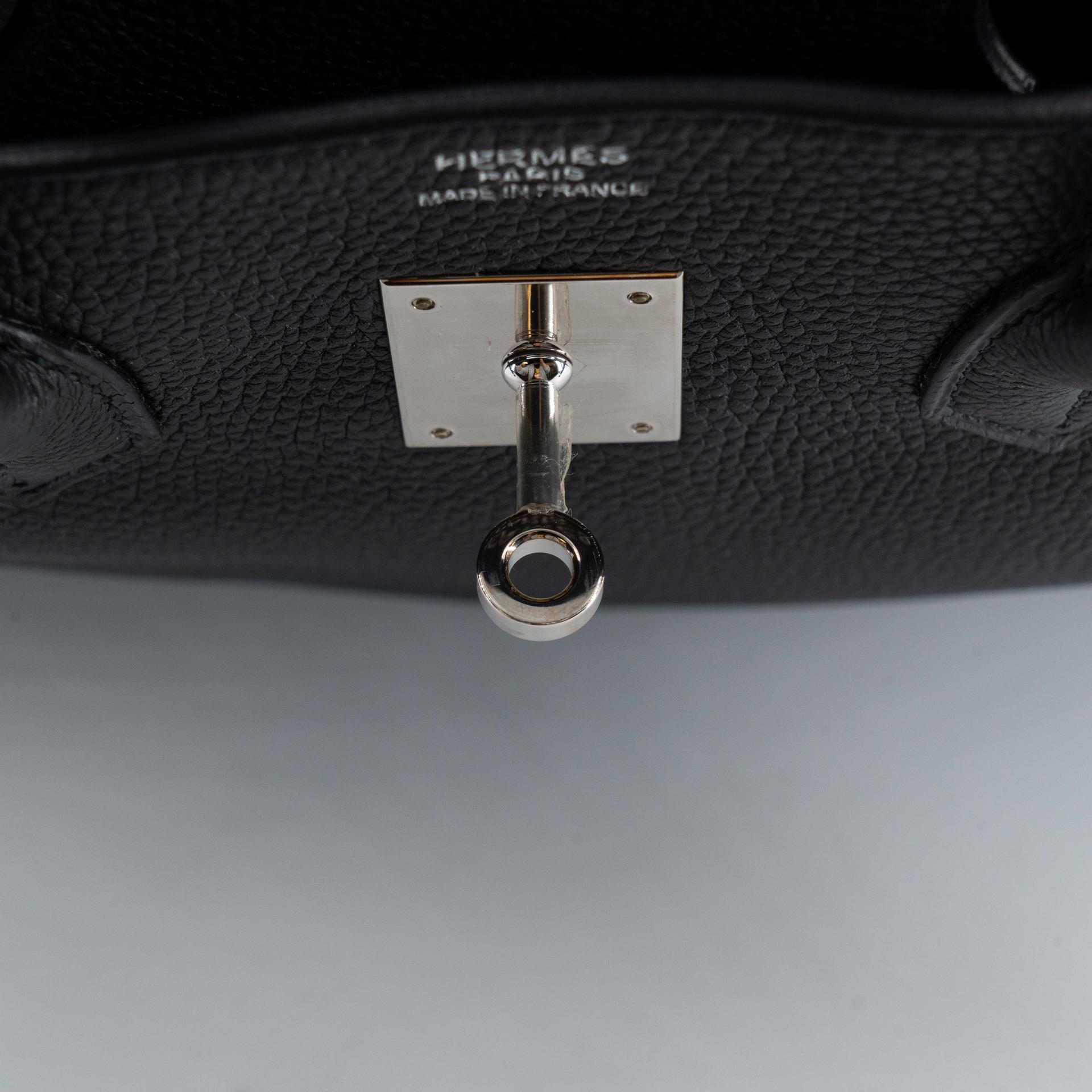ランク NS 未使用品 HERMÈS エルメス バーキン35 ブラック (89) トゴ シルバー金具 R刻印 (2014) - 11