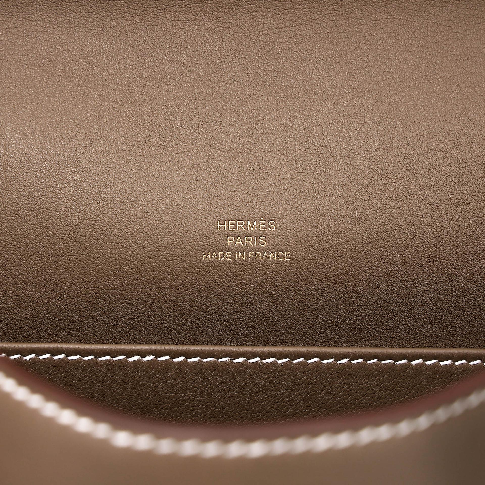Brand New ( Rank N ) HERMÈS Kelly Pochette Etoupe (18) Swift Gold hardware G (2026) - 14