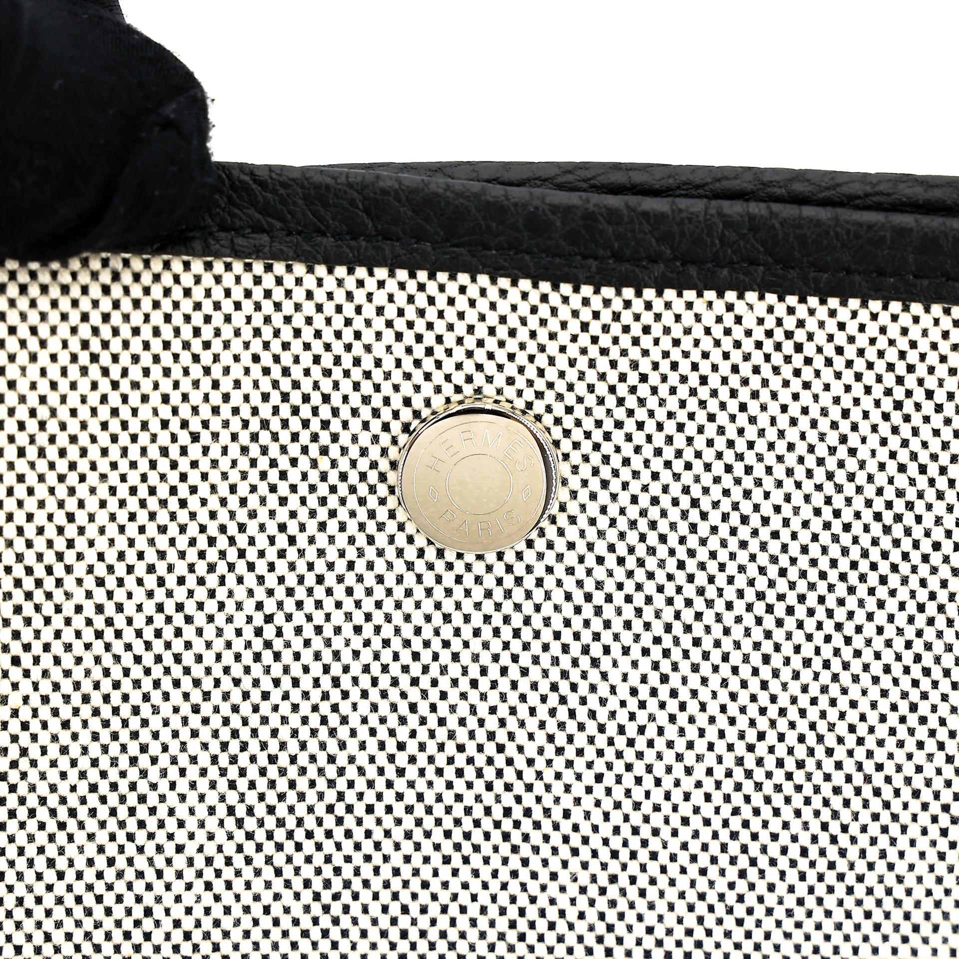 Unused ( Rank NS ) HERMÈS Neo Garden Voyage 41 Tote Bag Noir (89) Negonda Toile H canvas Palladium hardware K (2025) - 9