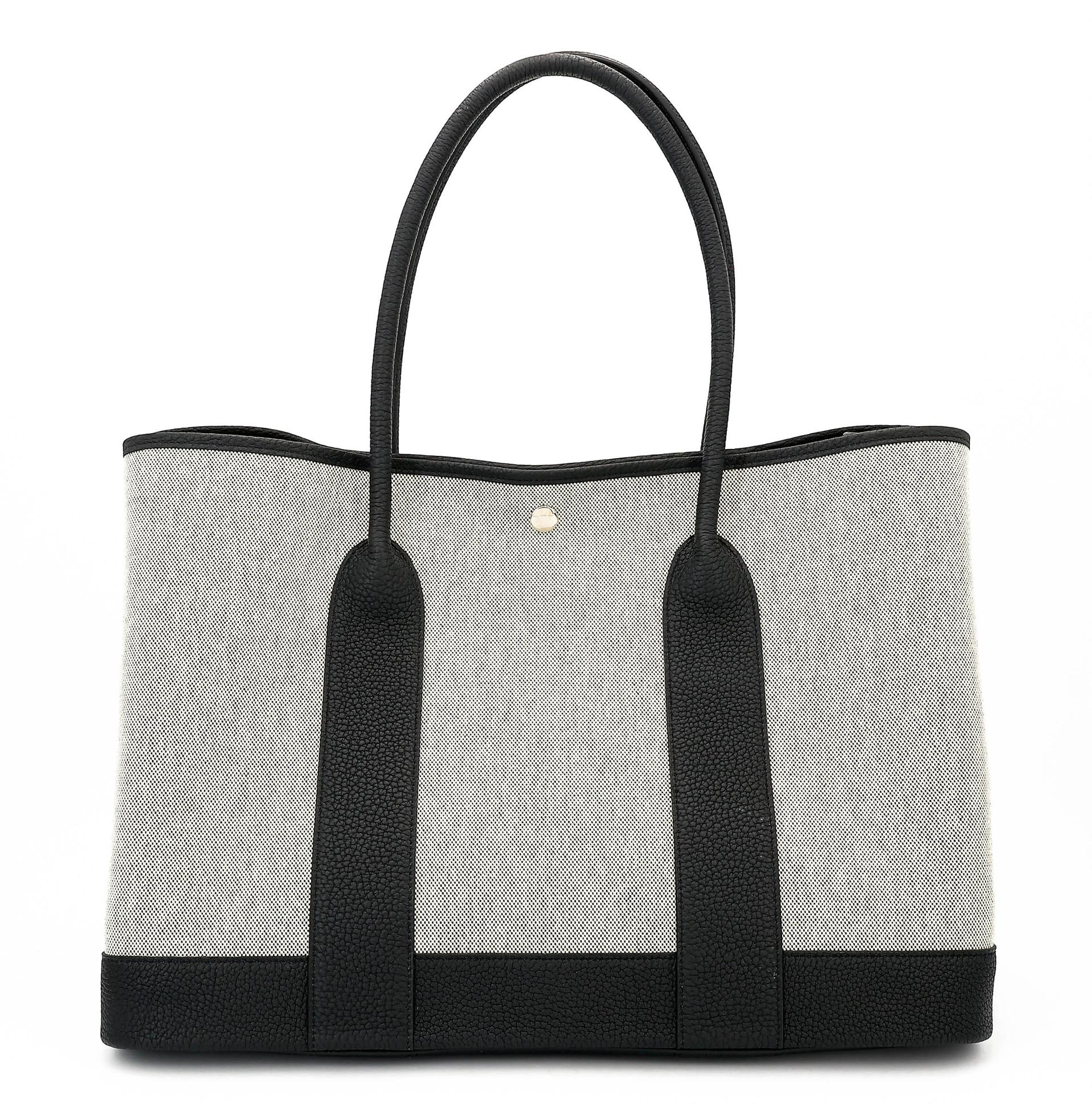 Unused ( Rank NS ) HERMÈS Neo Garden Voyage 41 Tote Bag Noir (89) Negonda Toile H canvas Palladium hardware K (2025) - 1
