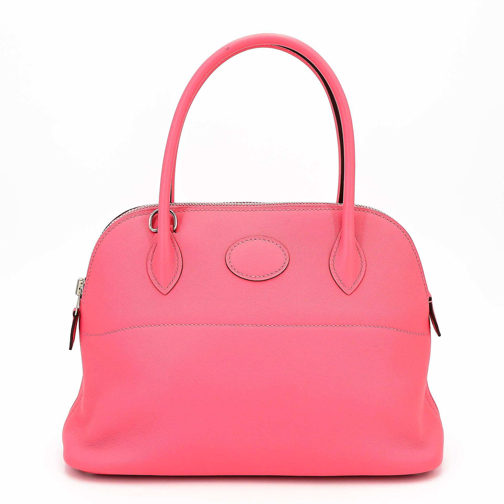 ランク SA HERMÈS エルメス ボリード27 ローズアザレ (8W) スイフト シルバー金具 A刻印 (2017) - 1