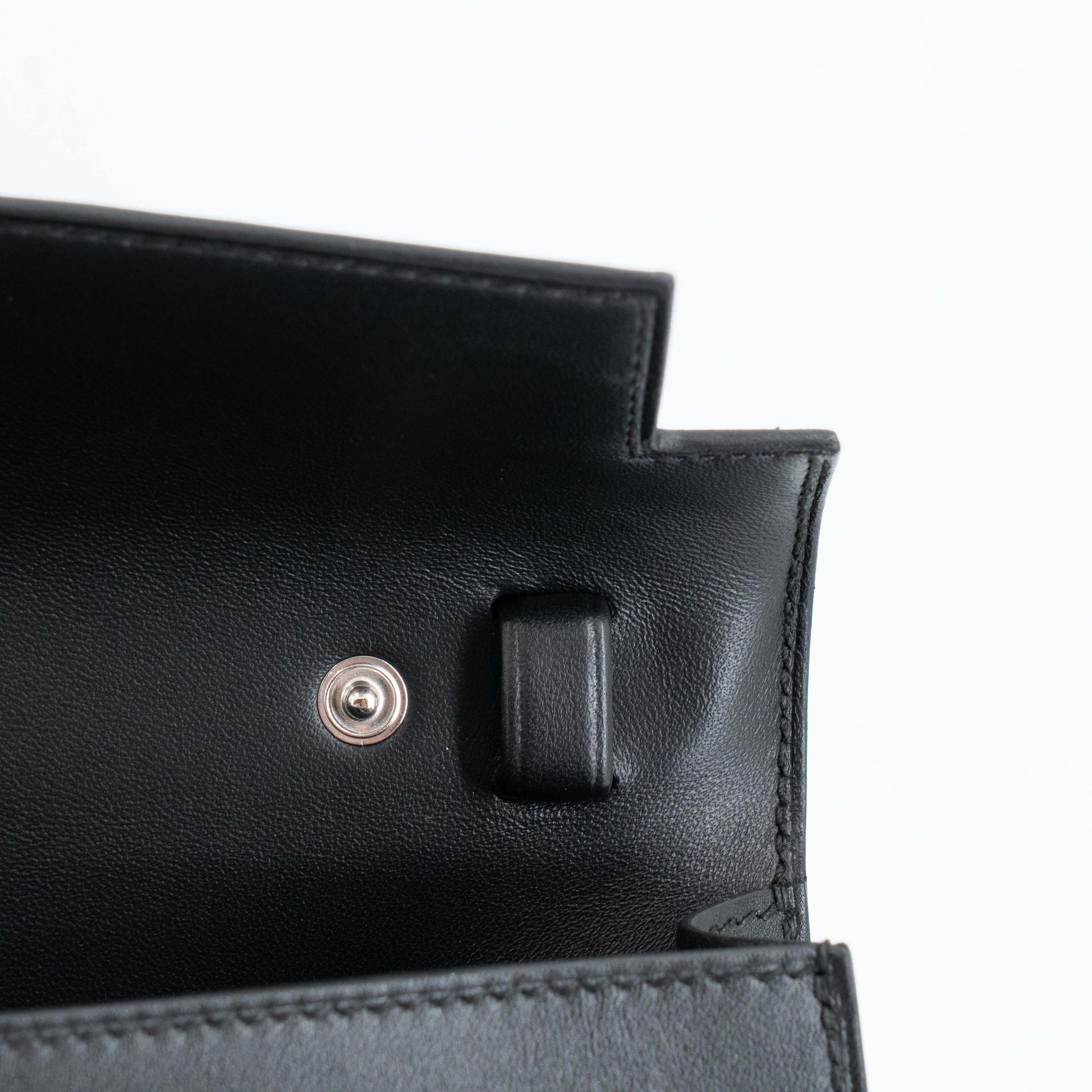 全新 HERMÈS 爱马仕 限量收藏款 Kelly Elan Cheval de bois 89 黑色 Noir (Black) Box牛皮 银扣 K刻 2025年 - 8