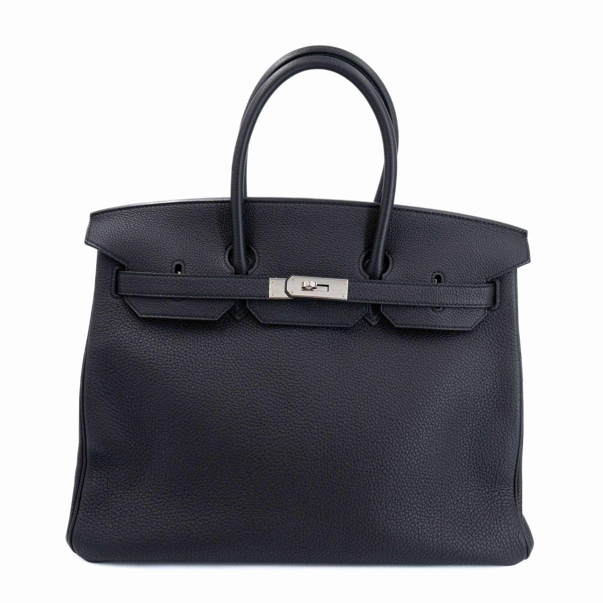 ランク NS 未使用品 HERMÈS エルメス バーキン35 ブラック (89) トゴ シルバー金具 R刻印 (2014) - 1