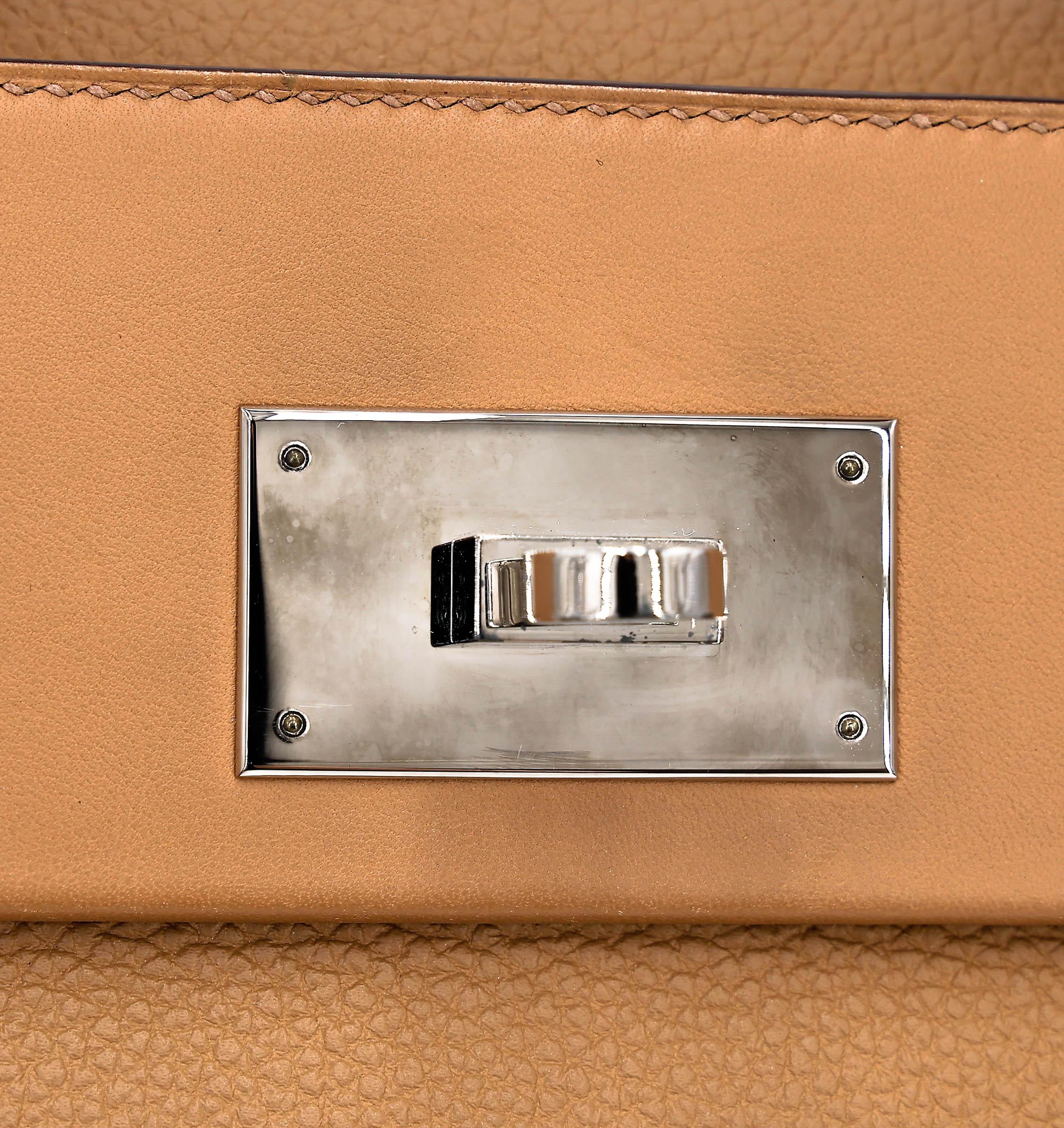 Very Good ( Rank A) HERMÈS 24/24 - 29 Biscuit (4B) Taurillon Maurice Palladium hardware Z (2021) - 15