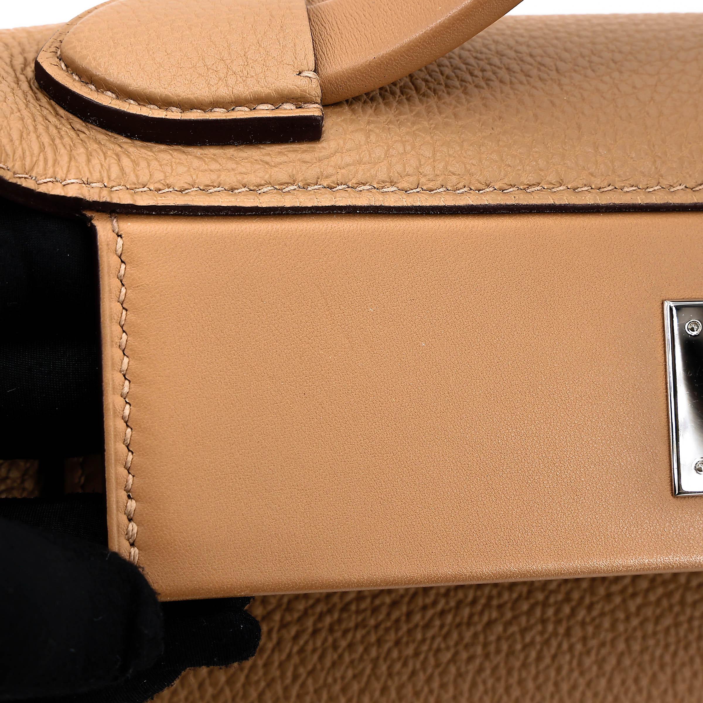 Very Good ( Rank A) HERMÈS 24/24 - 29 Biscuit (4B) Taurillon Maurice Palladium hardware Z (2021) - 16