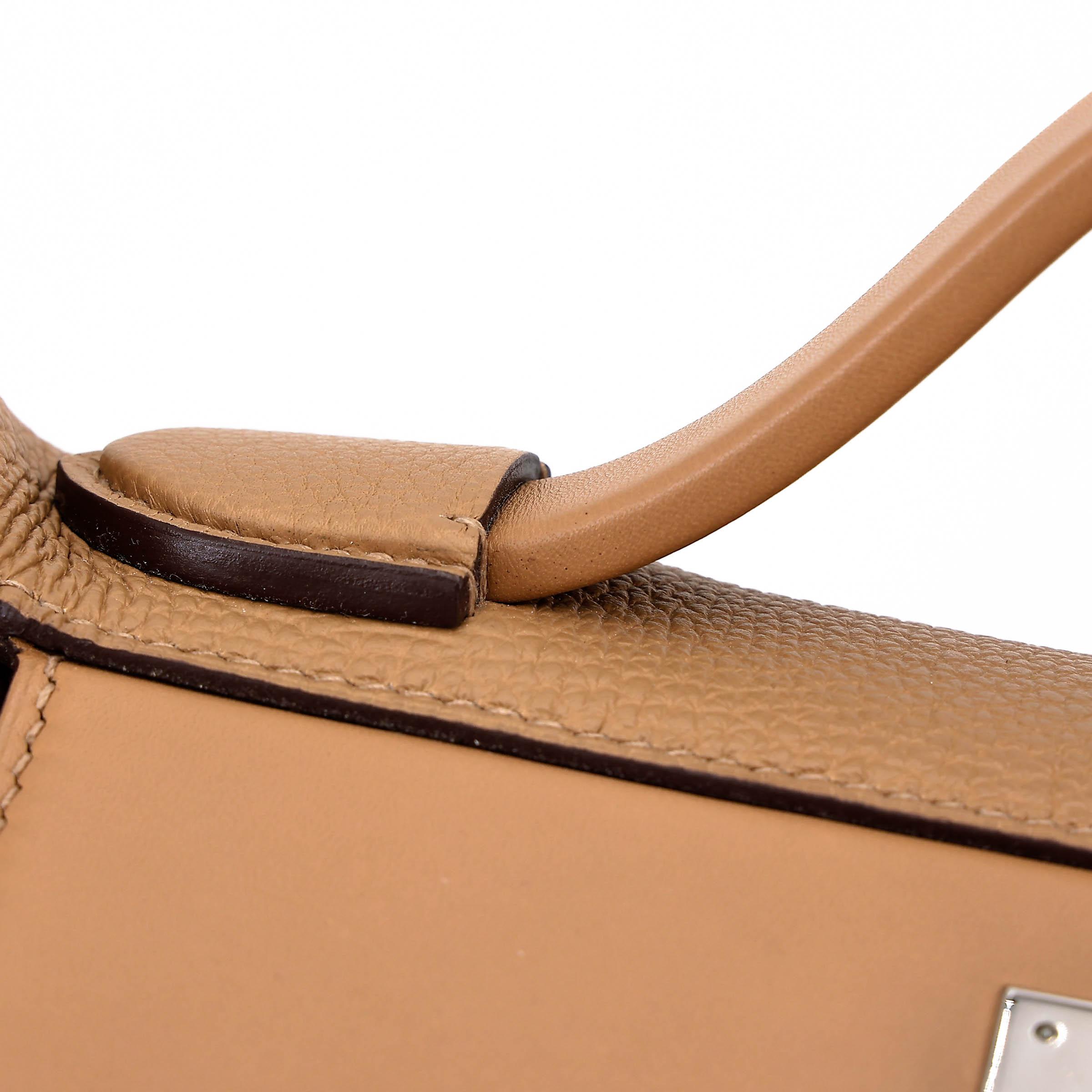 Very Good ( Rank A) HERMÈS 24/24 - 29 Biscuit (4B) Taurillon Maurice Palladium hardware Z (2021) - 13