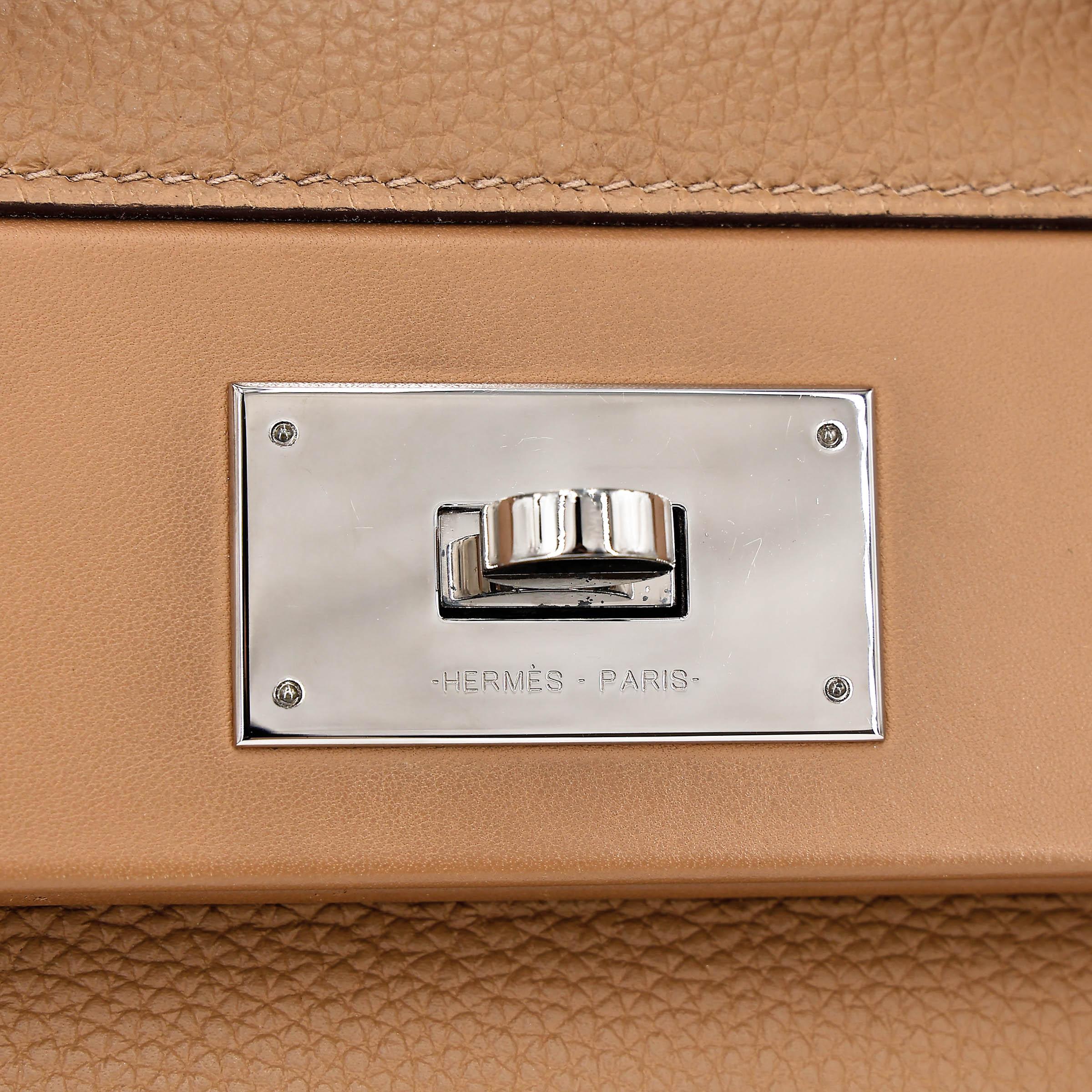 Very Good ( Rank A) HERMÈS 24/24 - 29 Biscuit (4B) Taurillon Maurice Palladium hardware Z (2021) - 8
