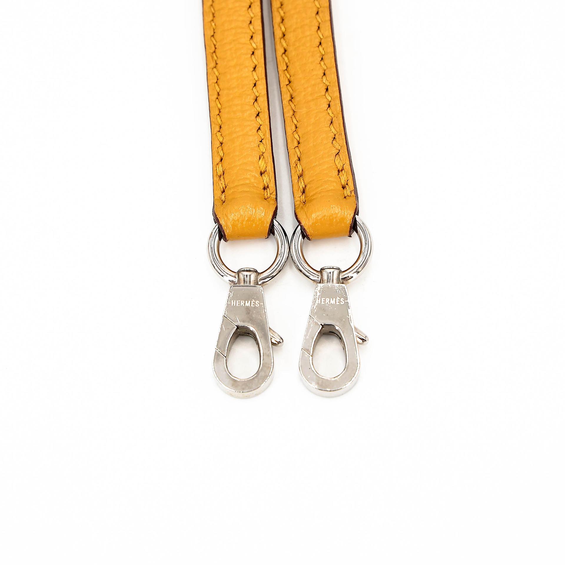 A美品 HERMÈS 愛馬仕 Mini Bolide 1923 9D 琥珀黃 Jaune Ambre Chevre Mysore山羊皮 銀扣 C刻 2018年 - 25