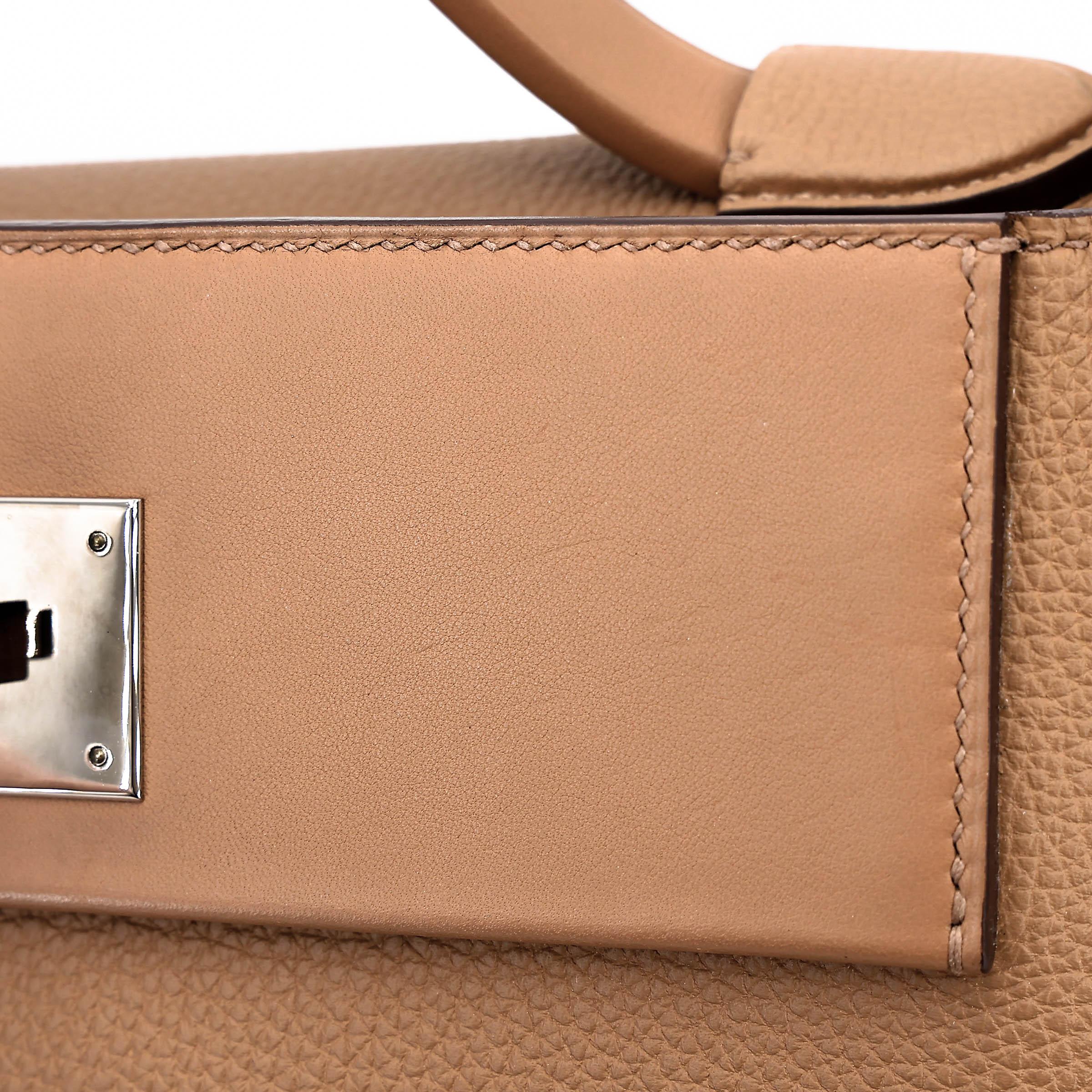 Very Good ( Rank A) HERMÈS 24/24 - 29 Biscuit (4B) Taurillon Maurice Palladium hardware Z (2021) - 17