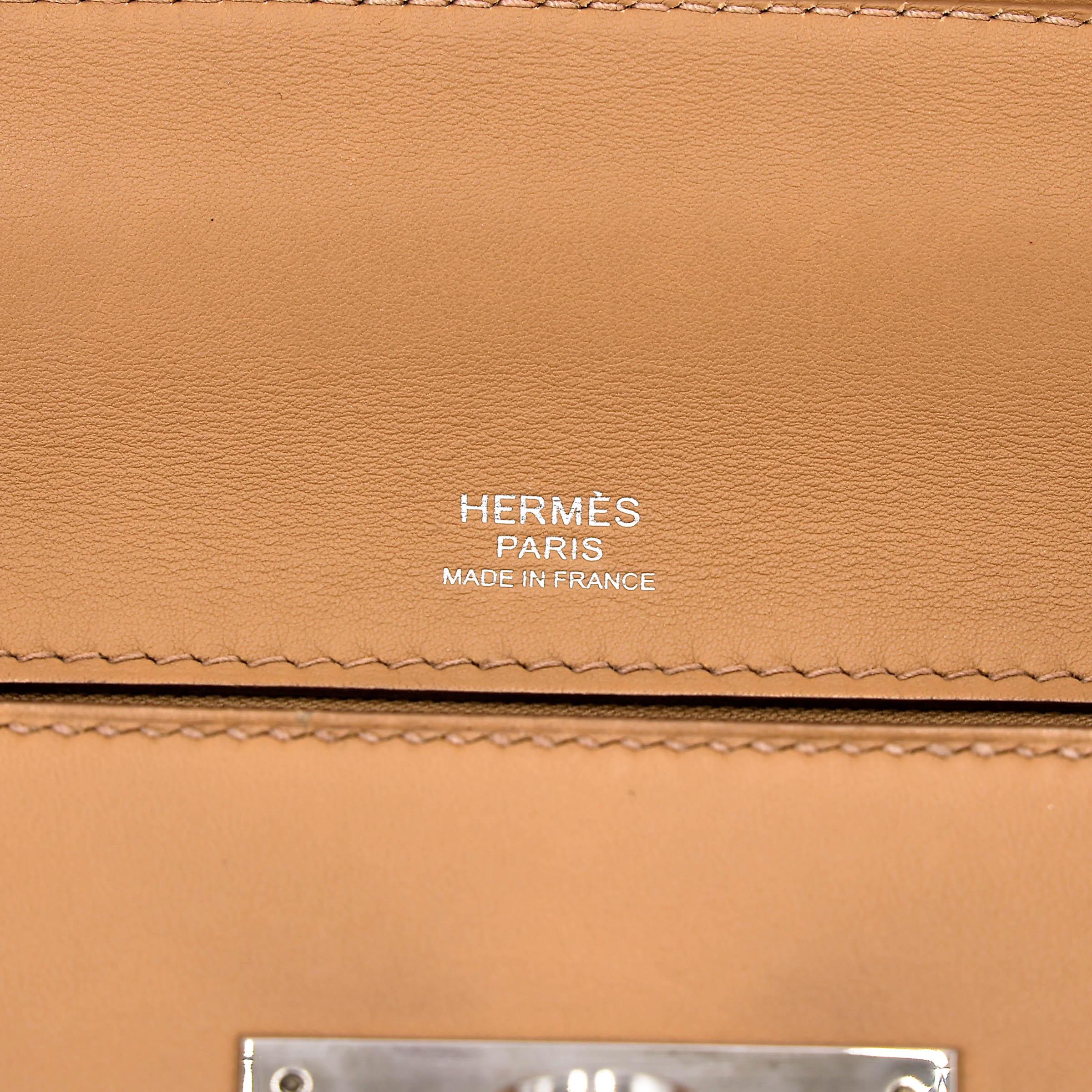 Very Good ( Rank A) HERMÈS 24/24 - 29 Biscuit (4B) Taurillon Maurice Palladium hardware Z (2021) - 12