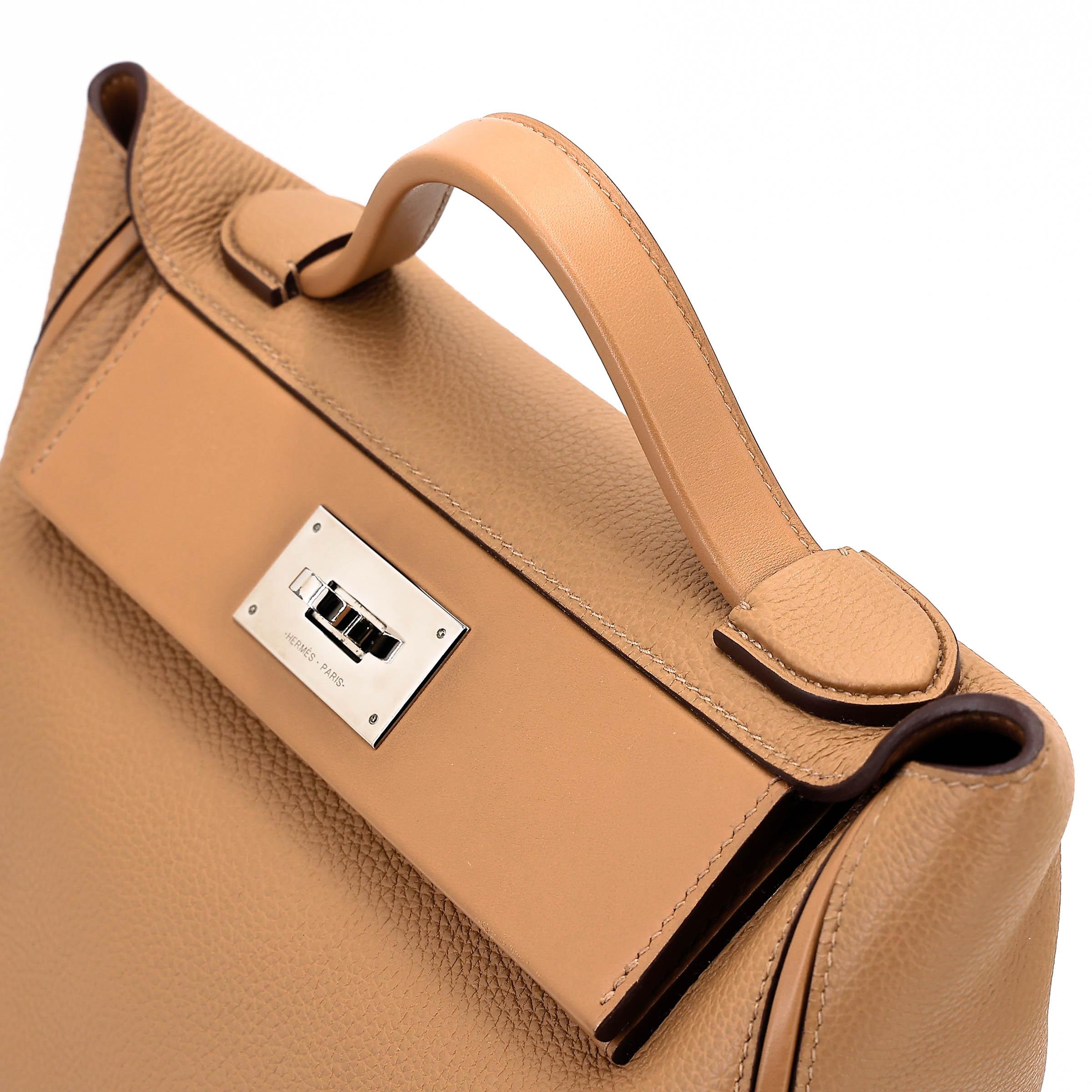 Very Good ( Rank A) HERMÈS 24/24 - 29 Biscuit (4B) Taurillon Maurice Palladium hardware Z (2021) - 3