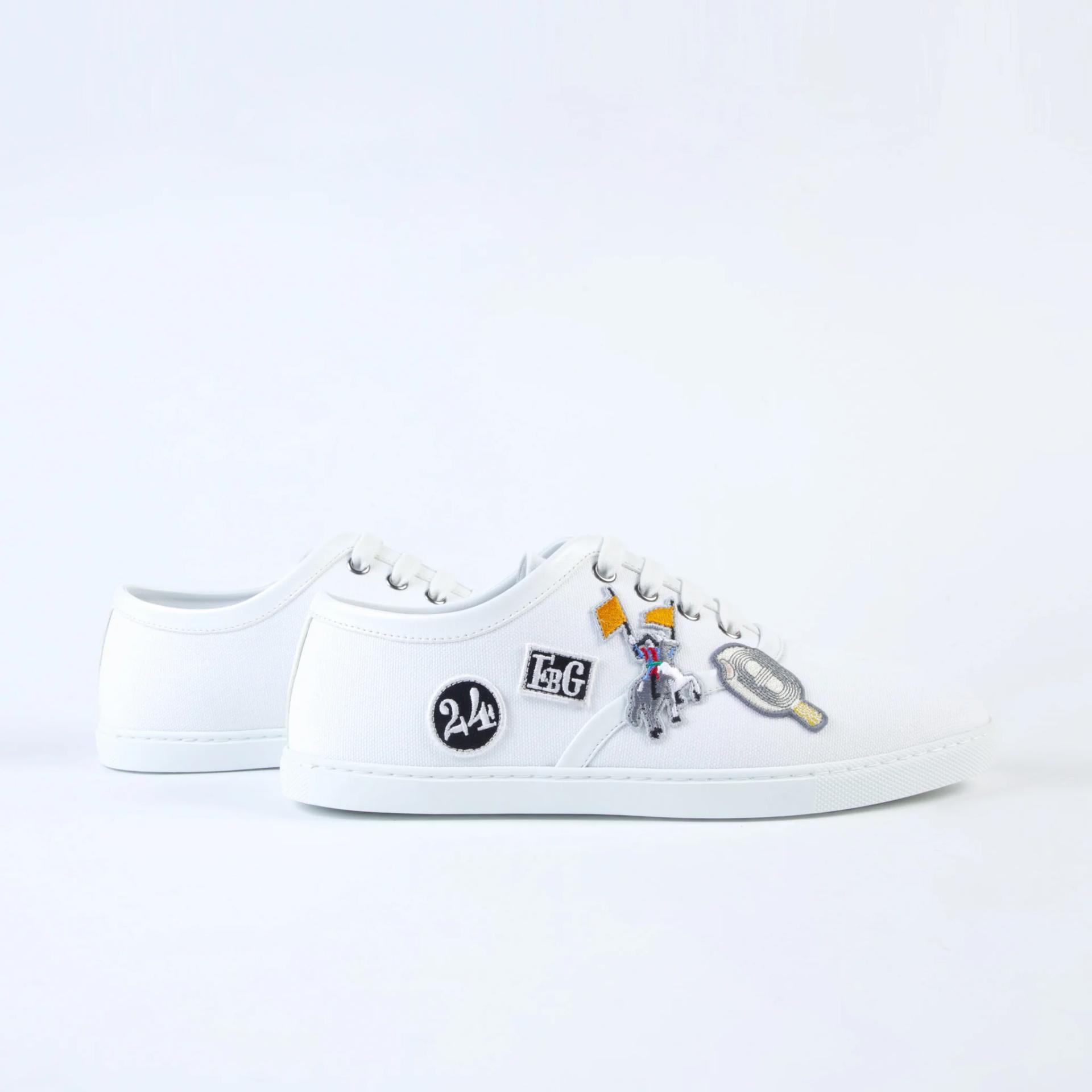 Unused ( Rank NS ) HERMÈS Innocent sneakers White Canvas Leather - 4