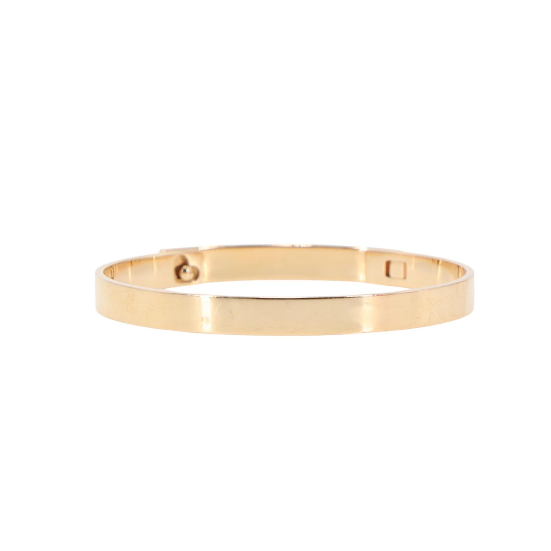 Very Good ( Rank A) HERMÈS Collier de chien bracelet, small model SH Rose Gold Rose Gold hardware - 4