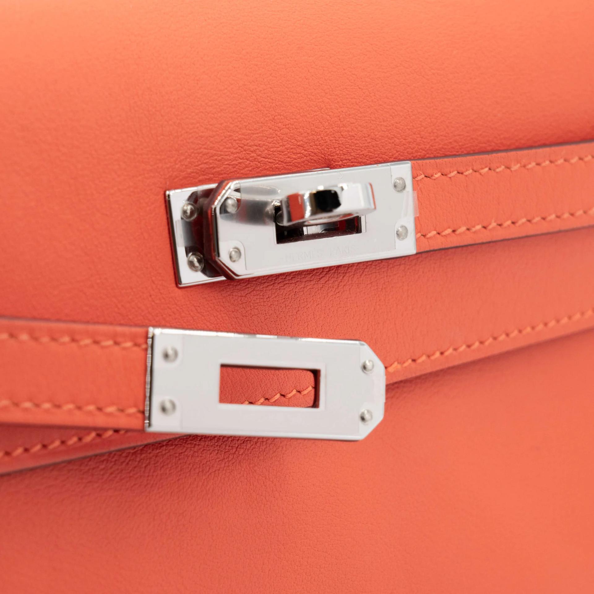 ランク SA HERMÈS エルメス ケリーダンス オレンジ (93) スイフト シルバー金具 W刻印 (2024) - 12