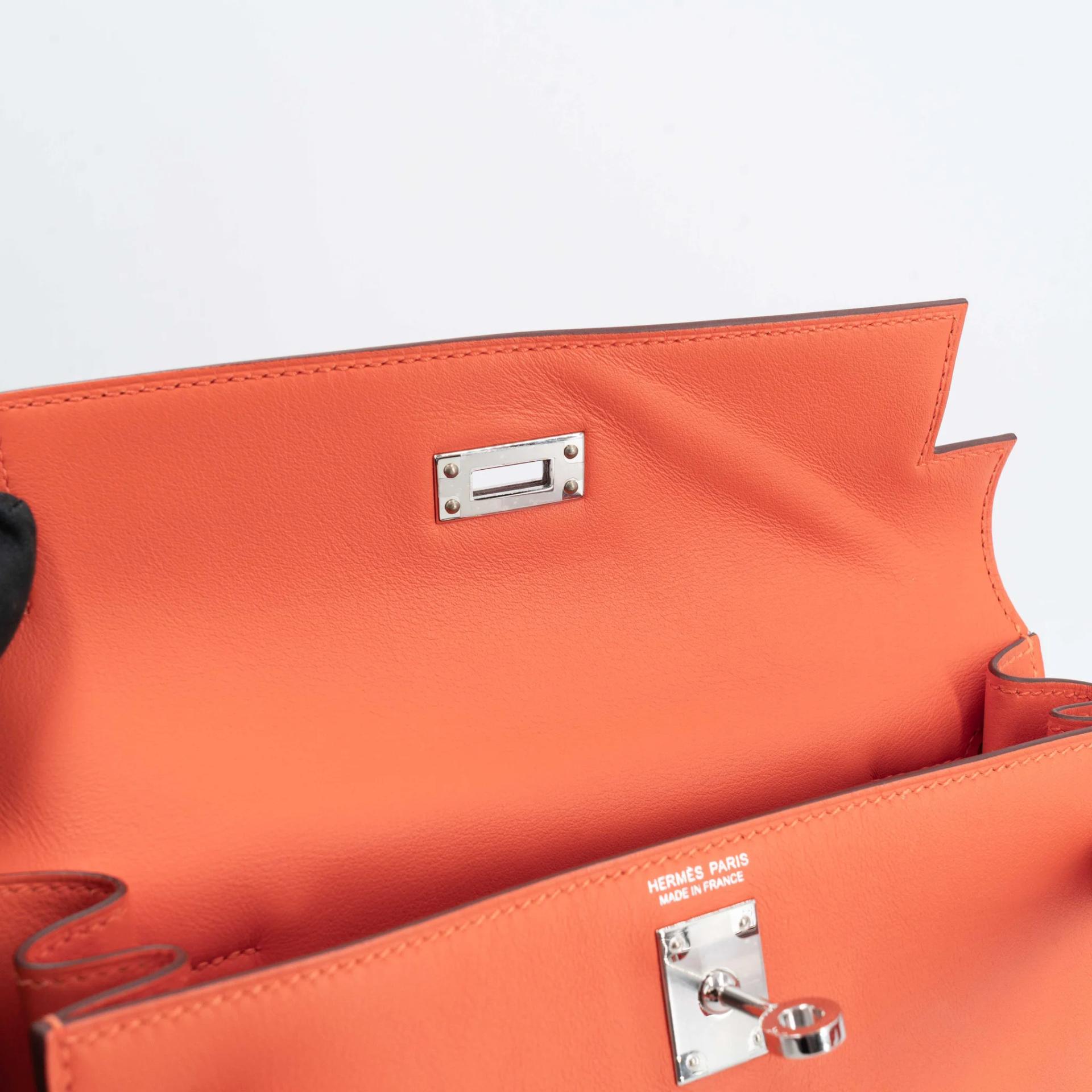 ランク SA HERMÈS エルメス ケリーダンス オレンジ (93) スイフト シルバー金具 W刻印 (2024) - 17