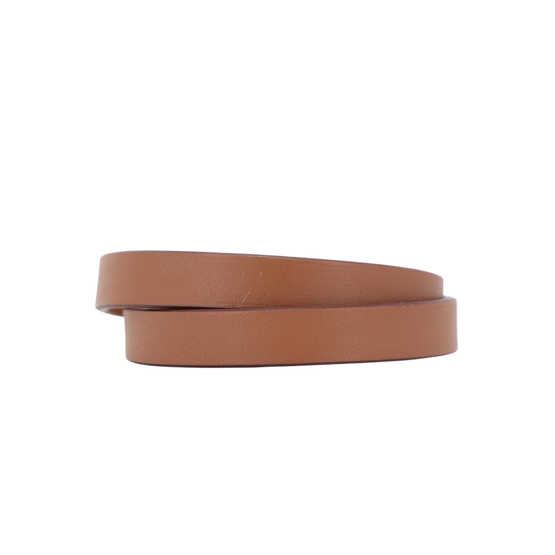 Very Good ( Rank A) HERMÈS Mini Kelly Double Tour bracelet T3 Gold (37) Swift Rose Gold hardware B (2023) - 3