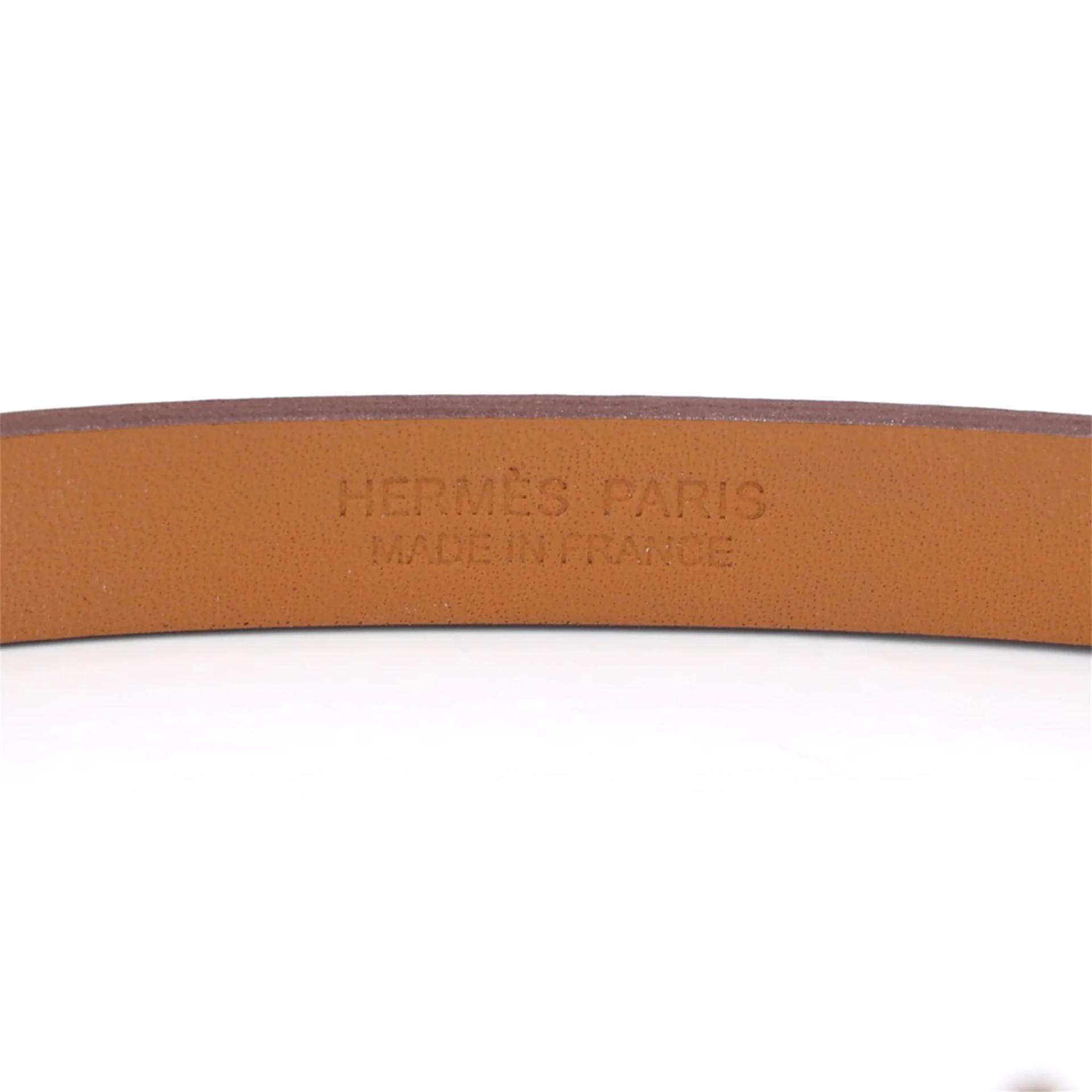 Very Good ( Rank A) HERMÈS Mini Kelly Double Tour bracelet T3 Gold (37) Swift Rose Gold hardware B (2023) - 6