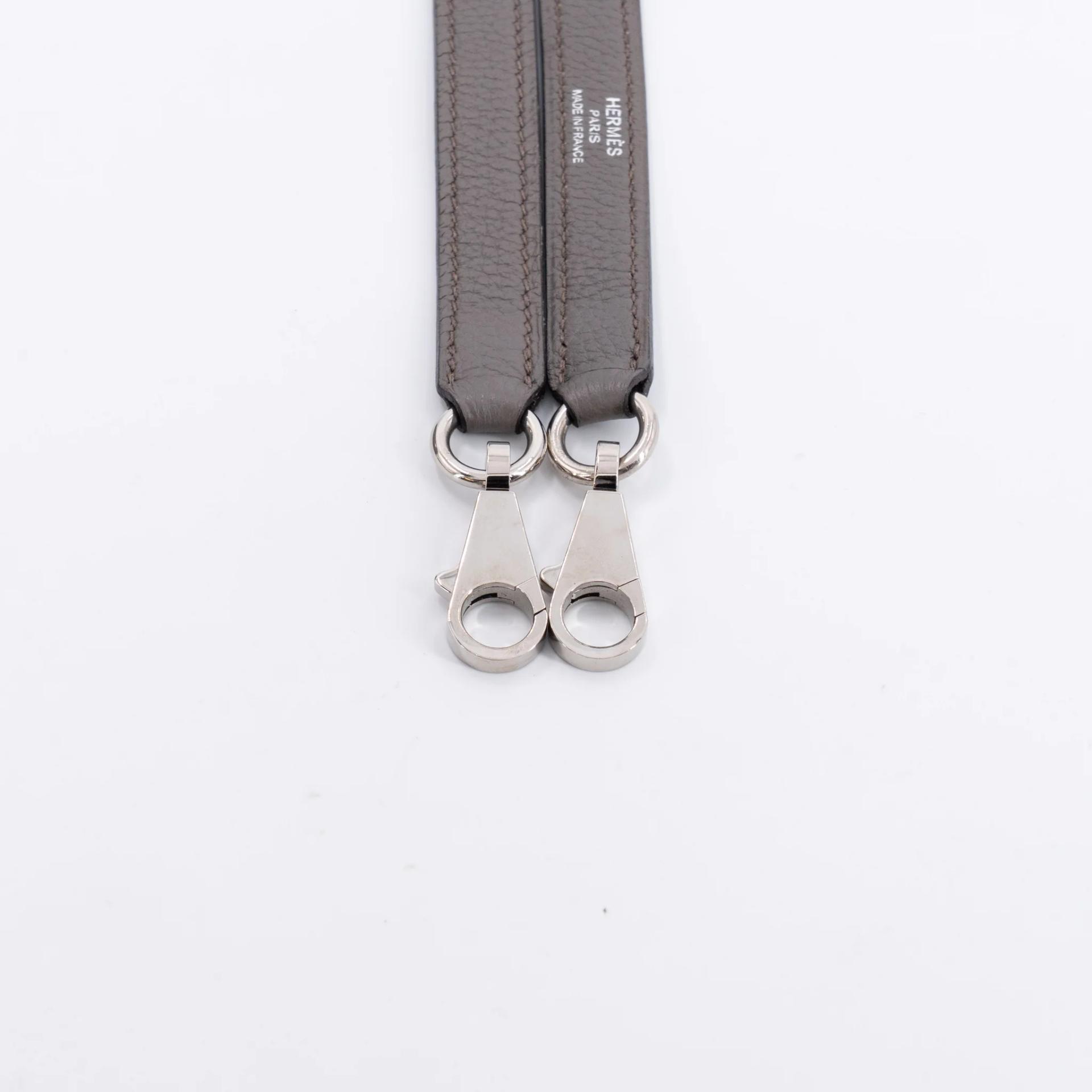 ランク A HERMÈS エルメス ケリー25 エタン (8F) トゴ シルバー金具 C刻印 (2018) - 27