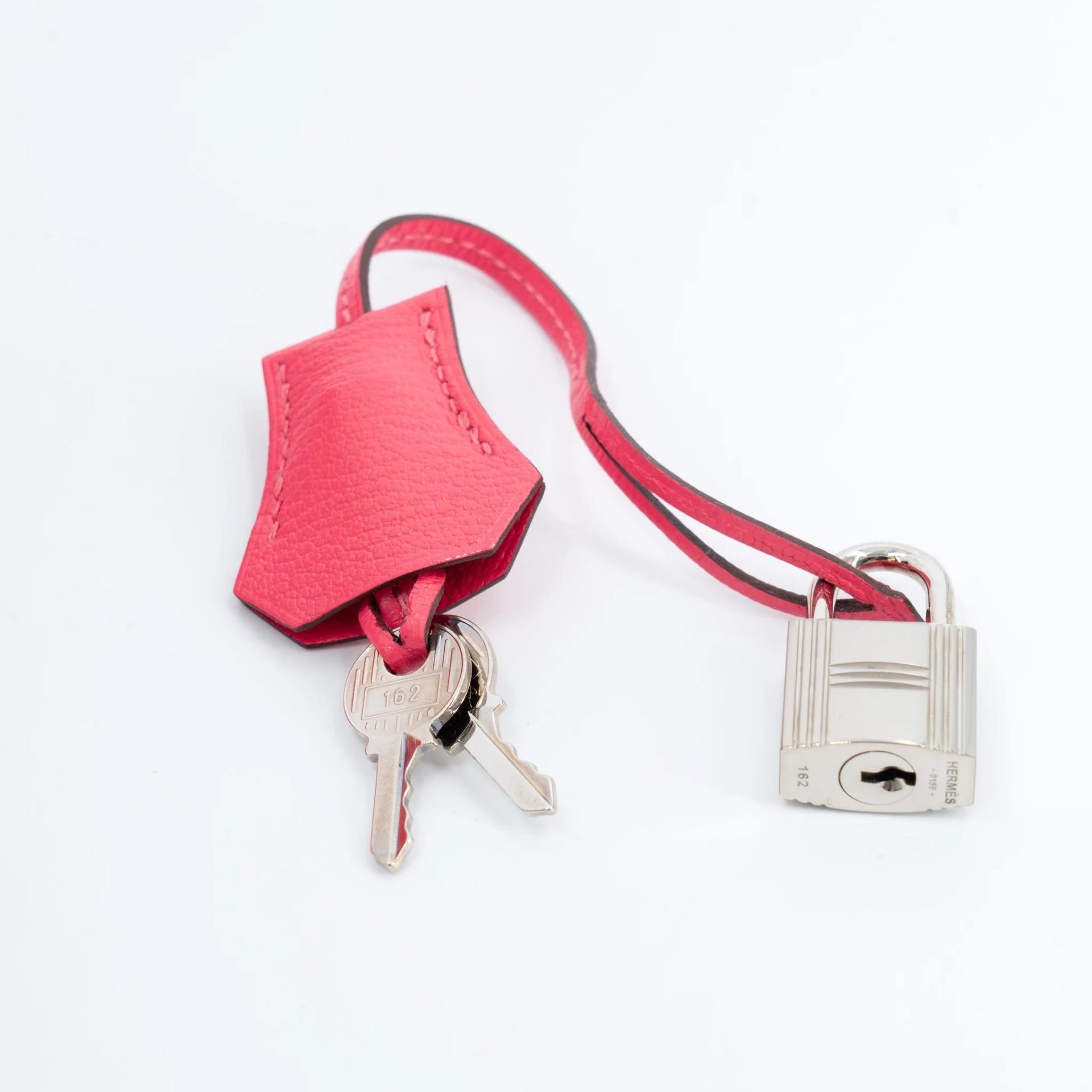 Unused ( Rank NS ) HERMÈS Kelly 25 Sellier Rose Lipstick (U5) Chevre Palladium hardware Y (2020) - 22