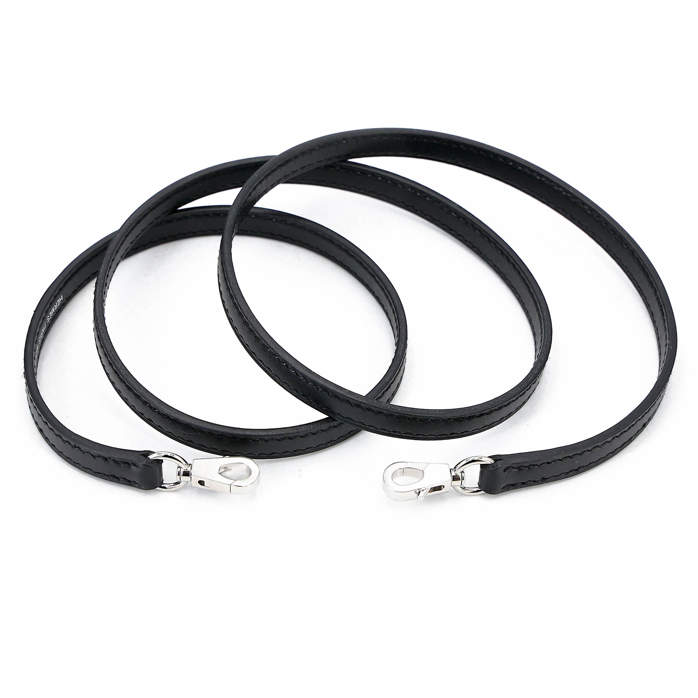 全新 HERMÈS 爱马仕 限量收藏款 Mini Kelly 二代 Pampilles 89 黑色 Noir (Black) Tadelakt皮 Sombrero皮 银扣 G刻 2026年 - 18